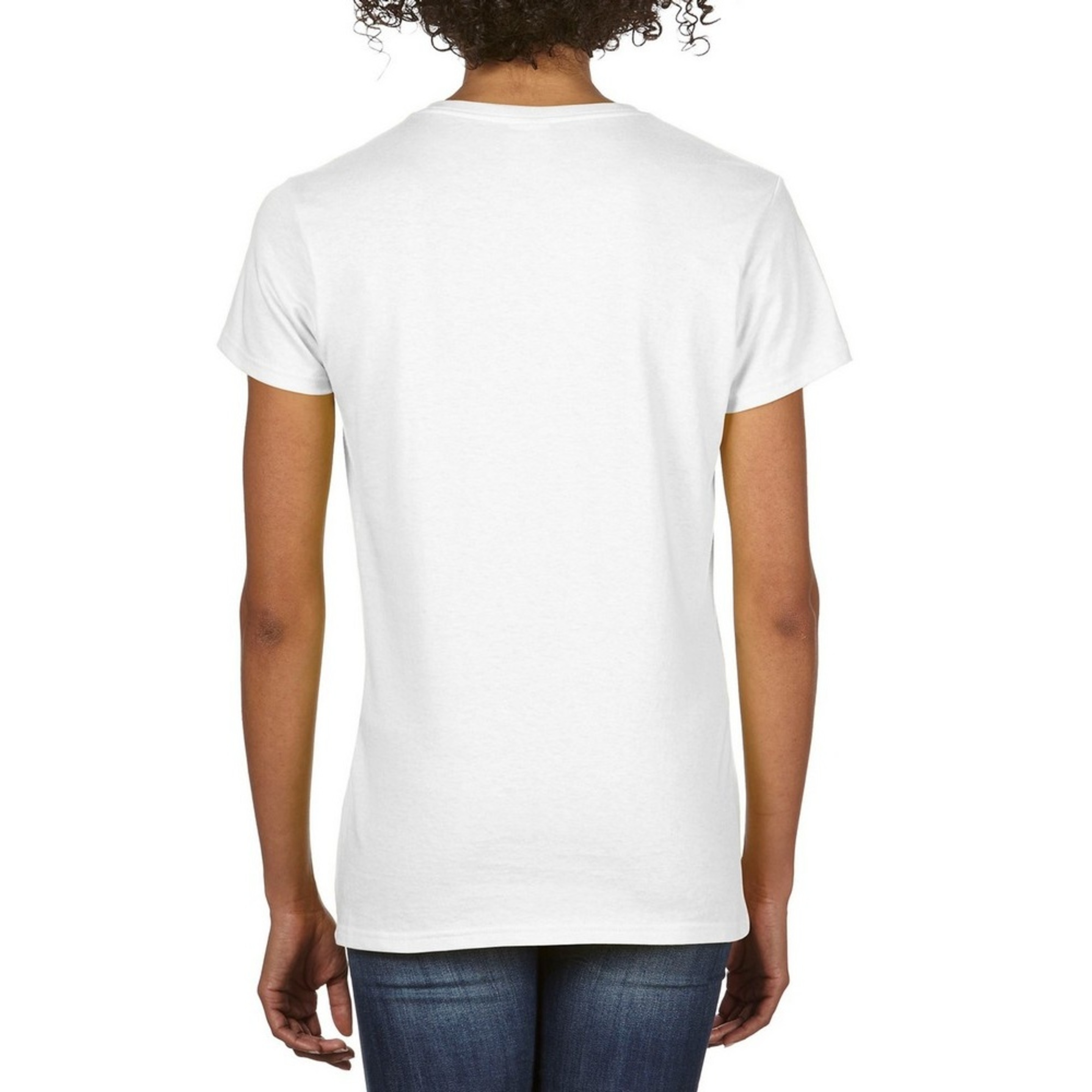 Camiseta De Algodón De Calidad Con Cuello En Forma De V Gildan