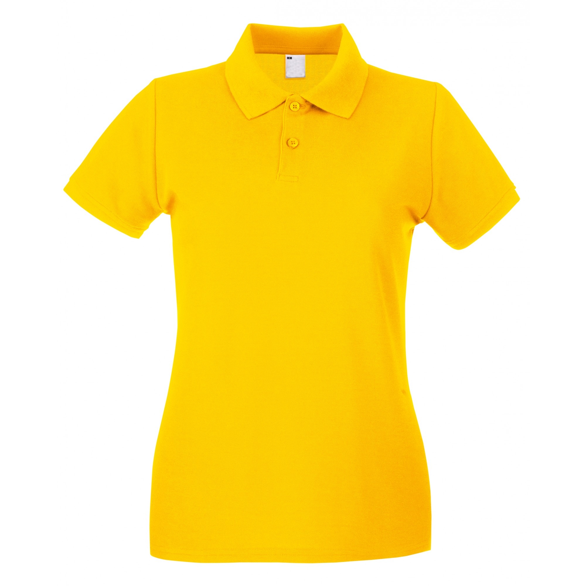 /ladies Fitted Short Sleeve Casual Polo Shirt Universal Textiles - dorado - 