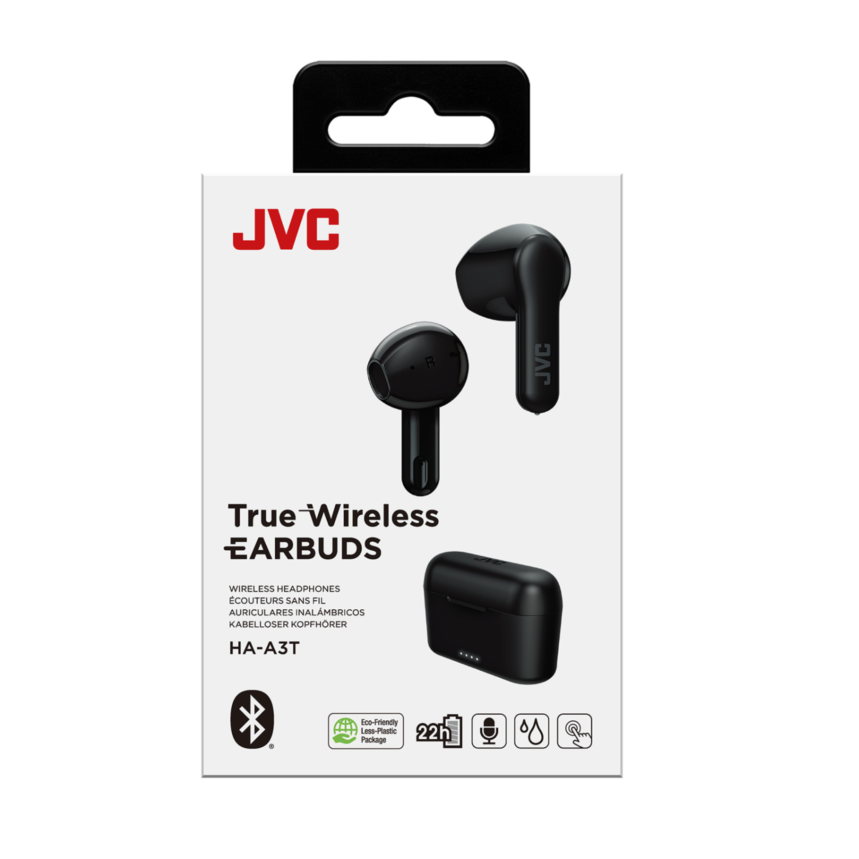 Auriculares Truewireless Bluetooth Jvc Ha-a3t-b-u - Negro - Truewireless 22h Bat Sensor Táctil  MKP