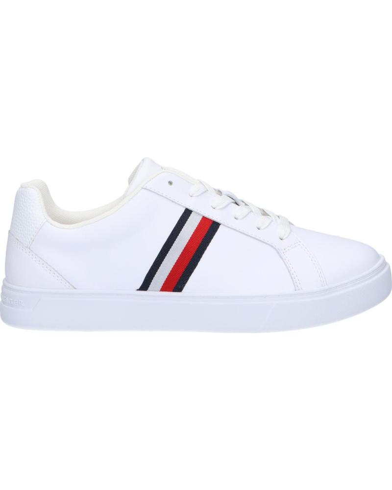 Deportivas Tommy Hilfiger Fw0fw07779 Essential Court Sneaker Stripes - blanco - 