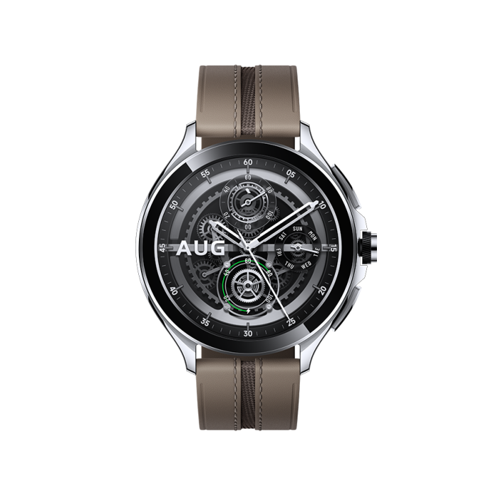 Smartwatch Xiaomi Watch 2 Pro Bt Silver Case & Brown Leather Strap - gris-claro - 