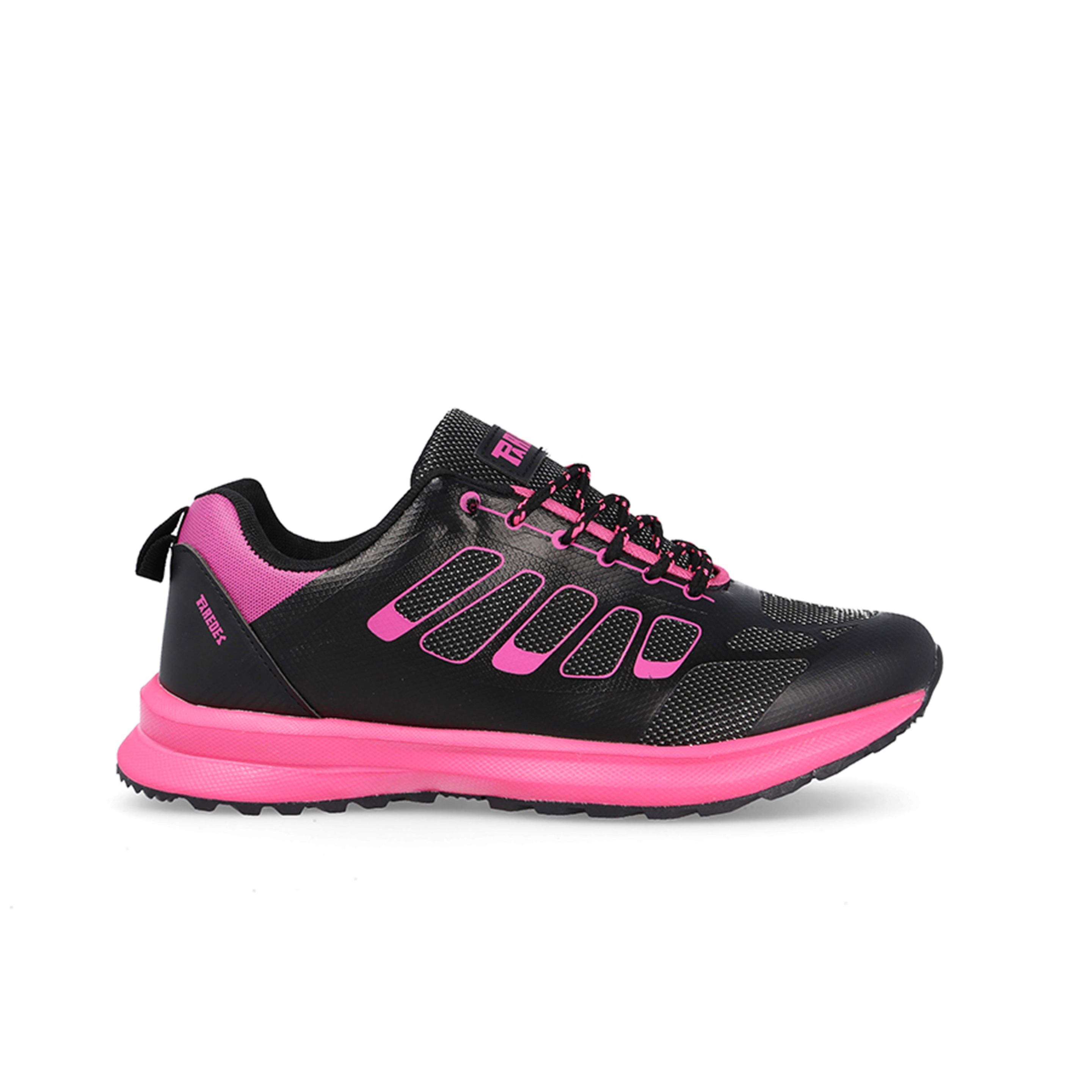 Zapatilla Trekking, Paredes, Mujer, Color Negro-fucsia, Talla 39