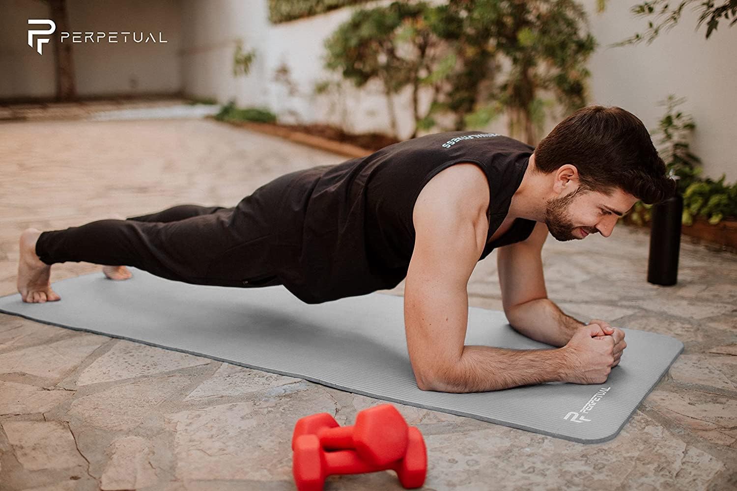 Esterilla De Yoga Y Pilates Antideslizante De 10mm Perpetual Con Correa Y Bolsa De Transporte  MKP