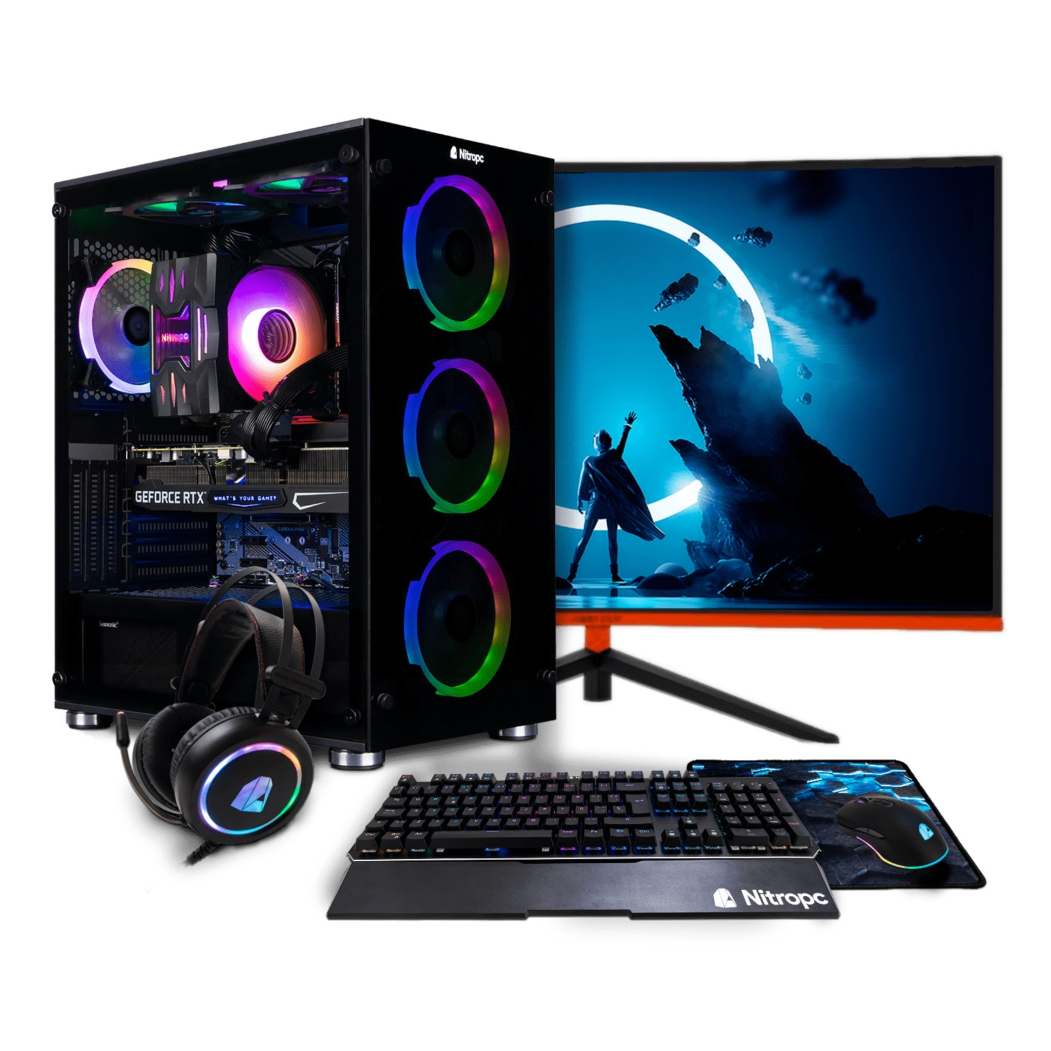 Pc Gaming Completo Nitropc Pack Platinum Plus - Amd R9 7900x, Rtx4060ti, Ram 32g, M2 1t+2t, W11+wifi