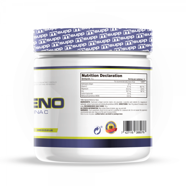Colágeno Con Msm Y Vitamina C - 300g De Mm Supplements Sabor Neutro