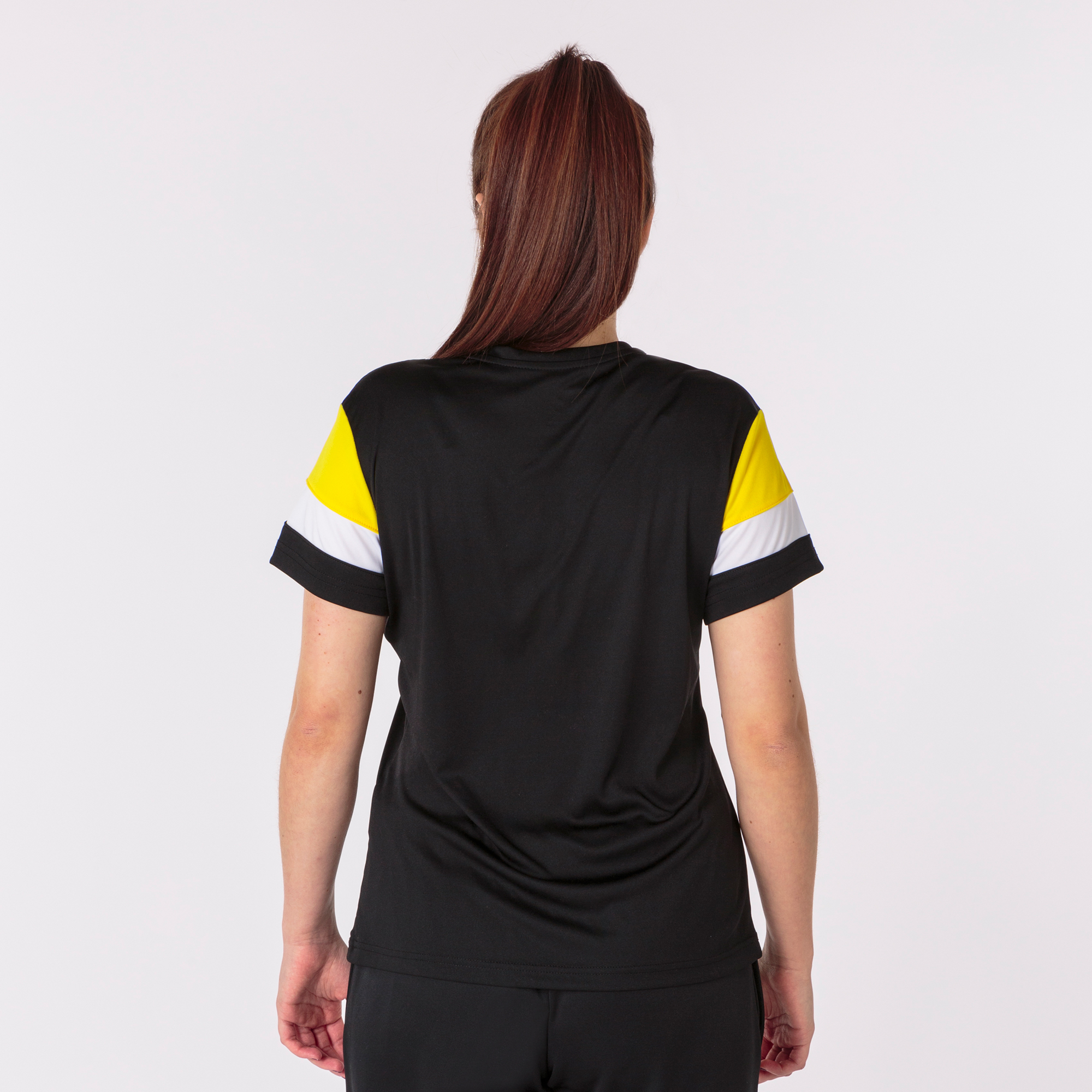 Camiseta Manga Corta Joma Crew Iv Negro Amarillo Blanco