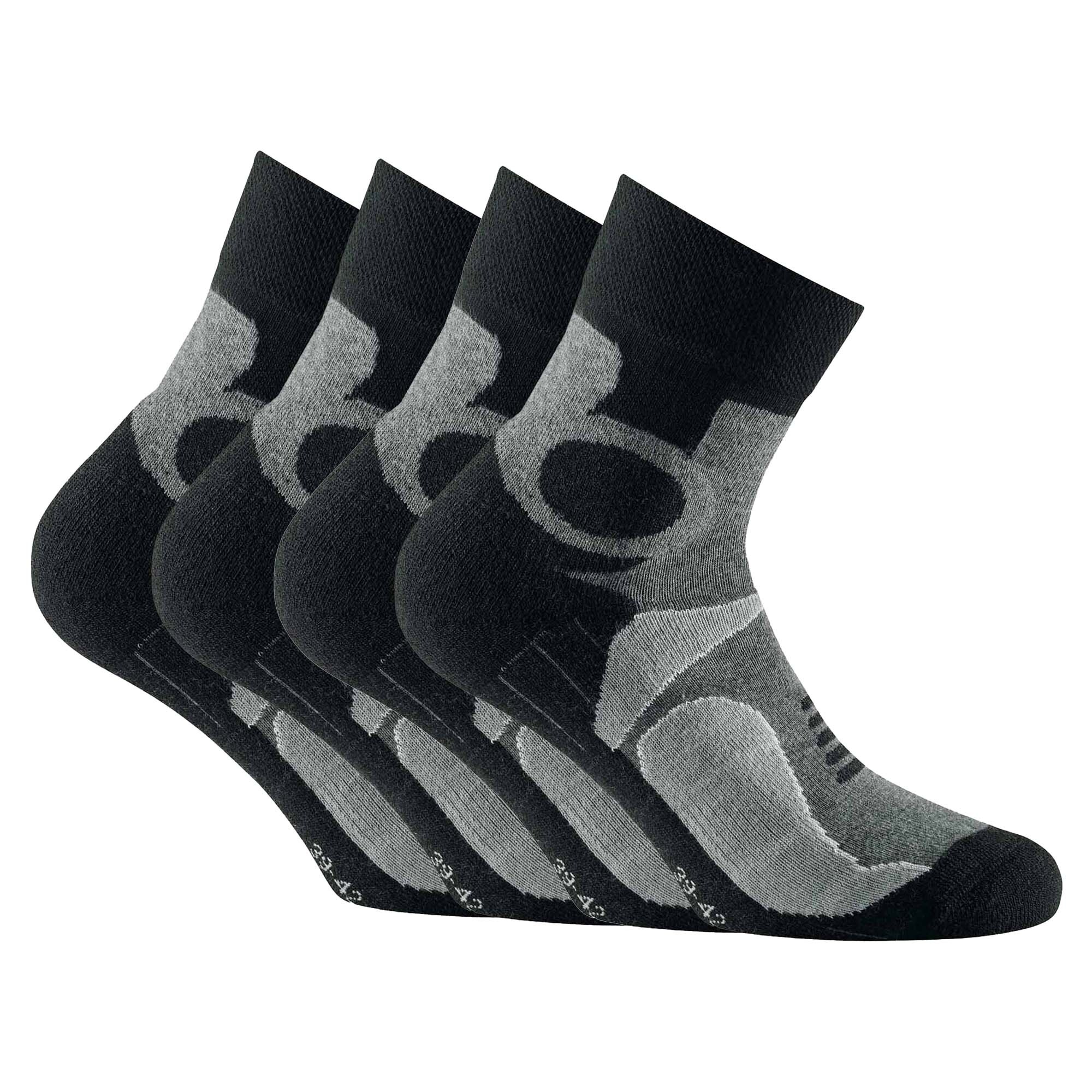 Pack De 4 Meias De Trekking Rohner Advanced Socks - gris - 