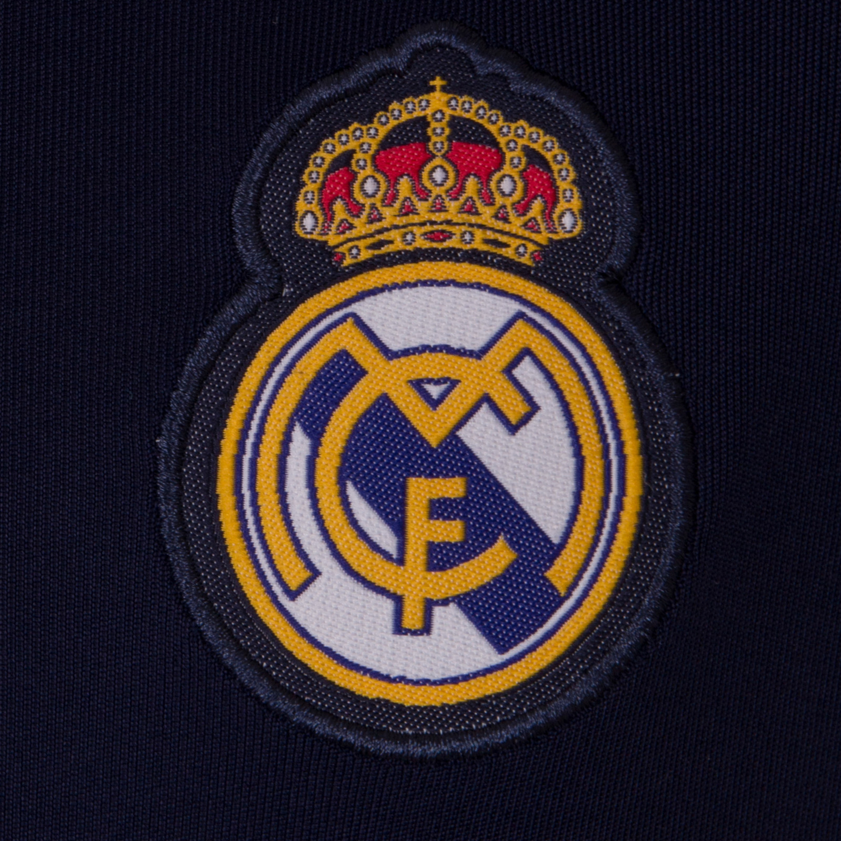 Real Madrid - Camiseta Oficial Entrenamiento Poliéster - Niño - Azul Marino Cuello De Pico - 12 Años