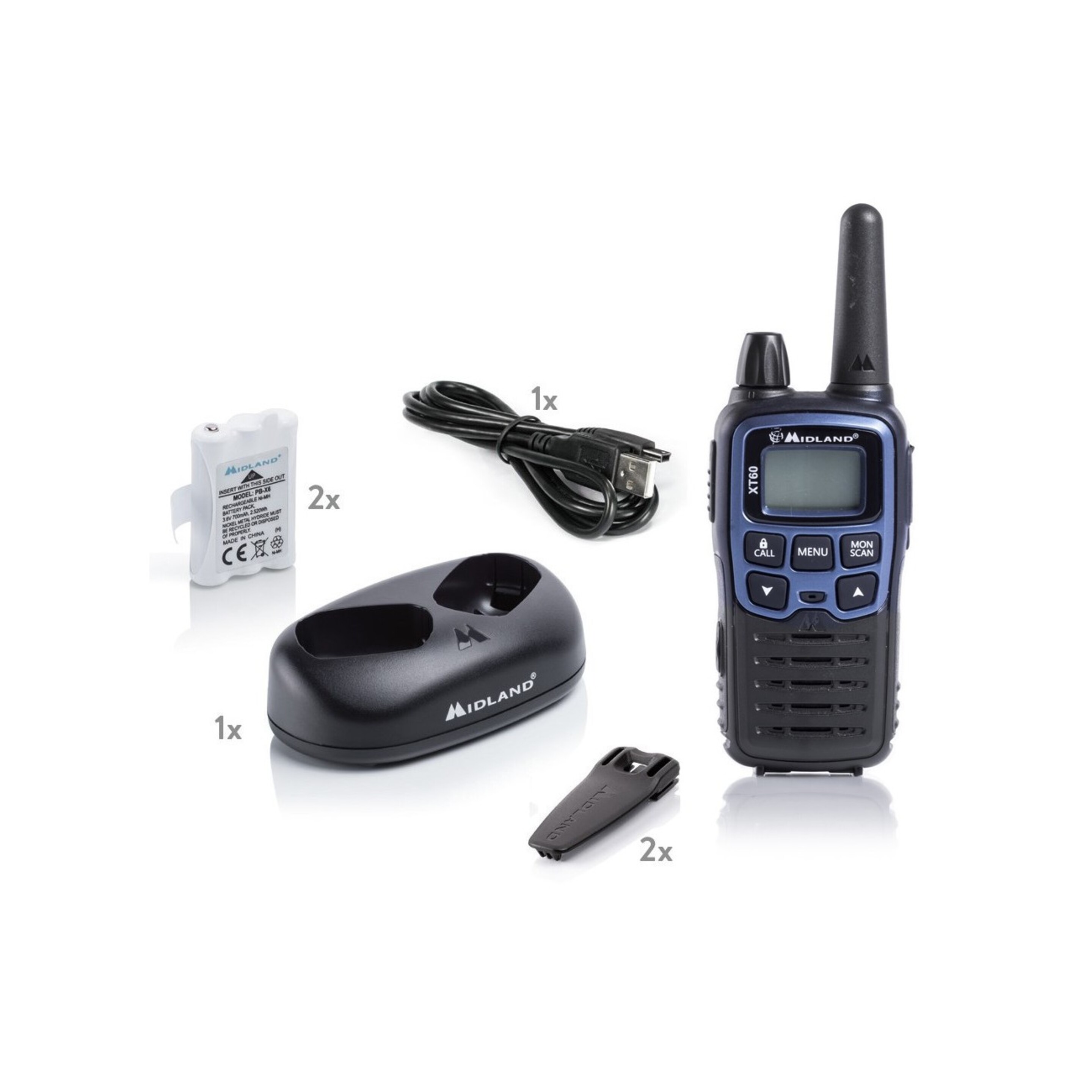 Walkie Talkie Midland Xt60 Alcance 10km