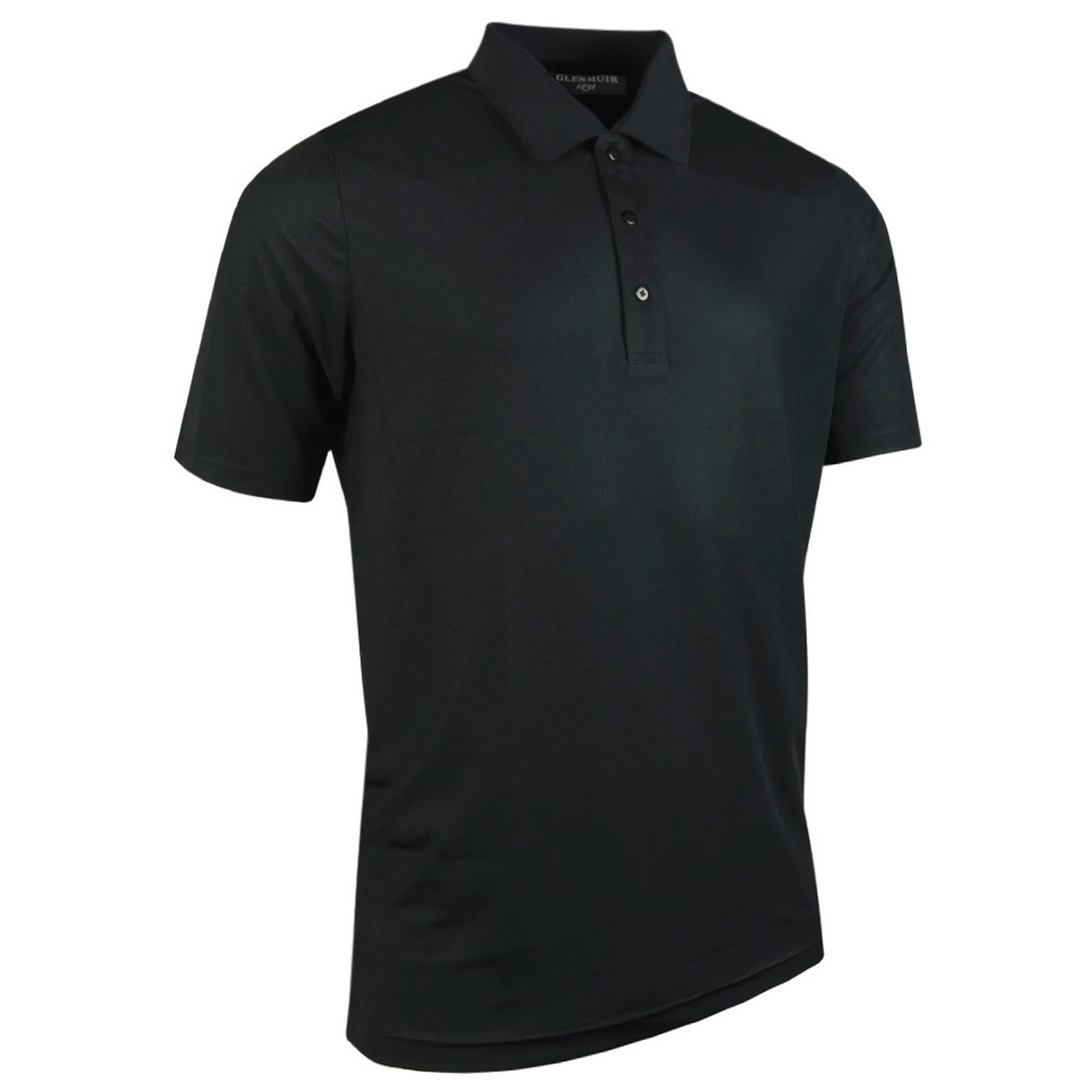 Polo Pique Transpirable De Manga Corta Modelo Performance Para Caballero/hombre Glenmuir (Negro)