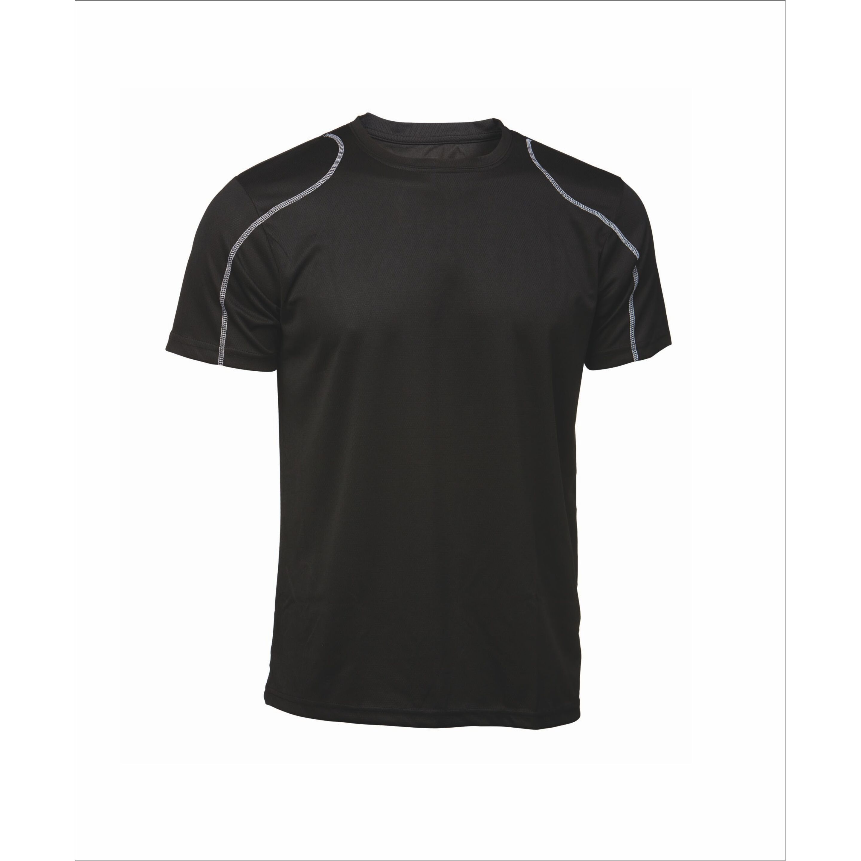 Camiseta Running Modelo Río Asioka - negro - Camiseta Correr Manga Corta  MKP