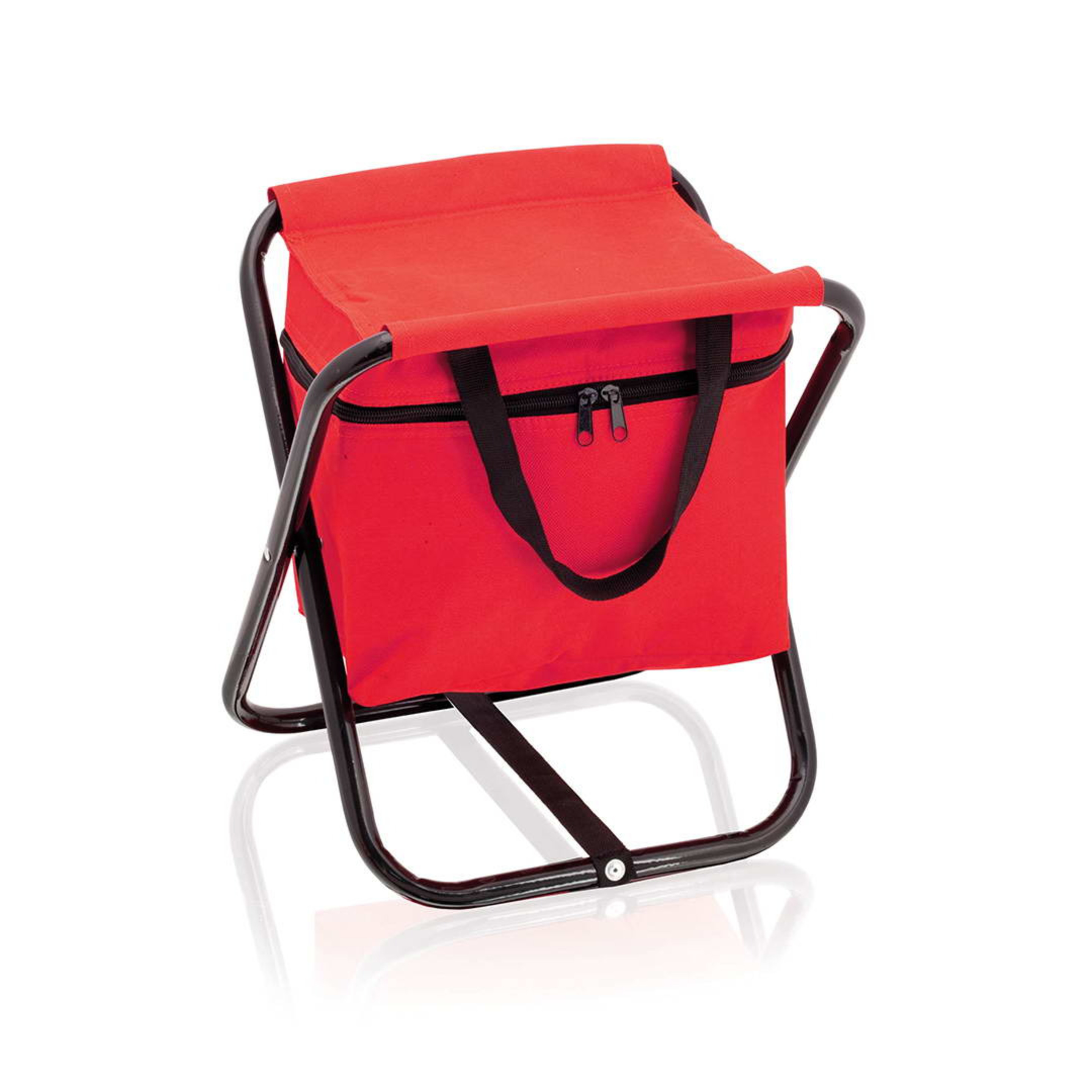 Cadeira Dobrável Com Cooler Vital Gym - rojo - 