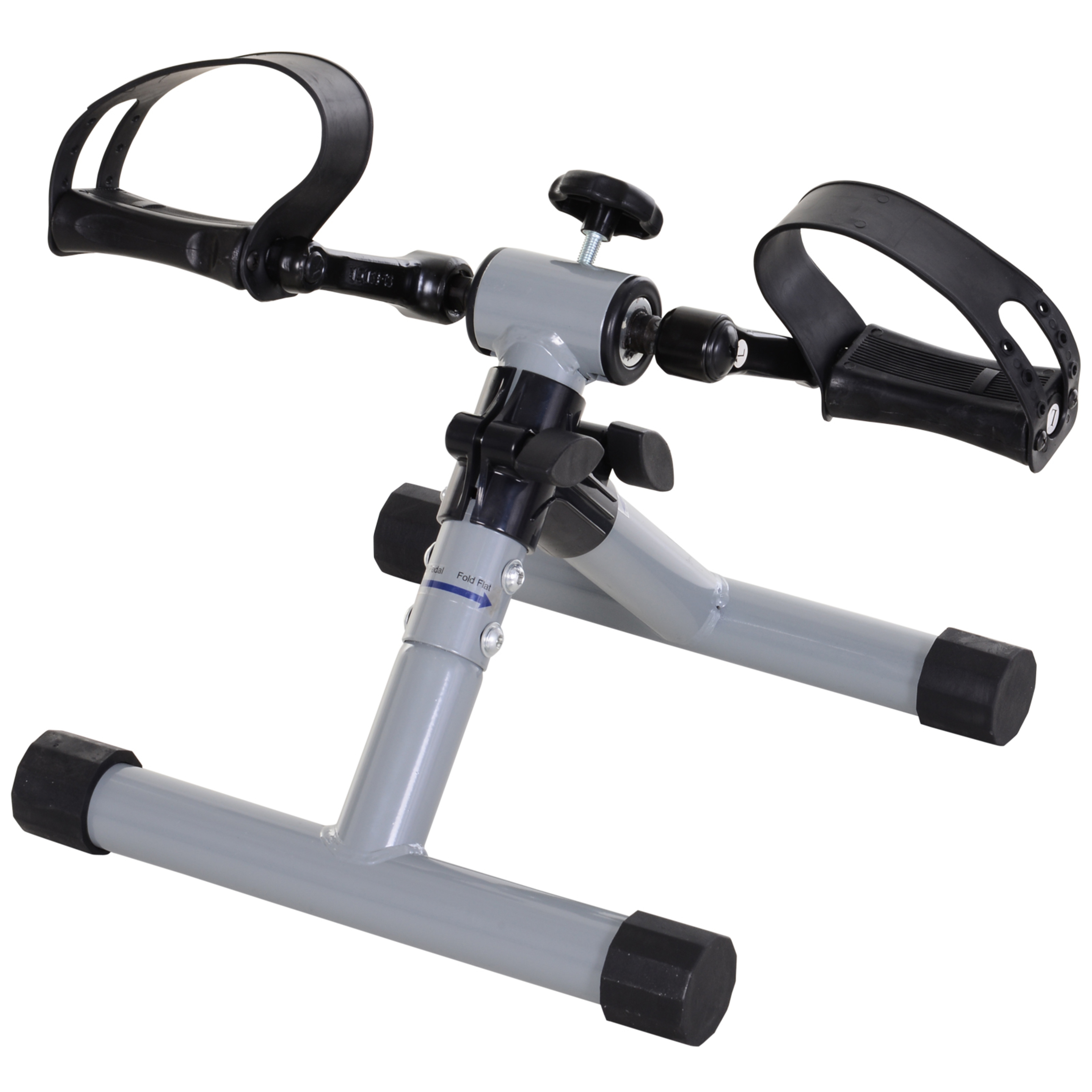 Homcom Mini Bicicleta Estática Pedaleador De Ejercicio Plegable Con Resistencia Ajustable Para Entre