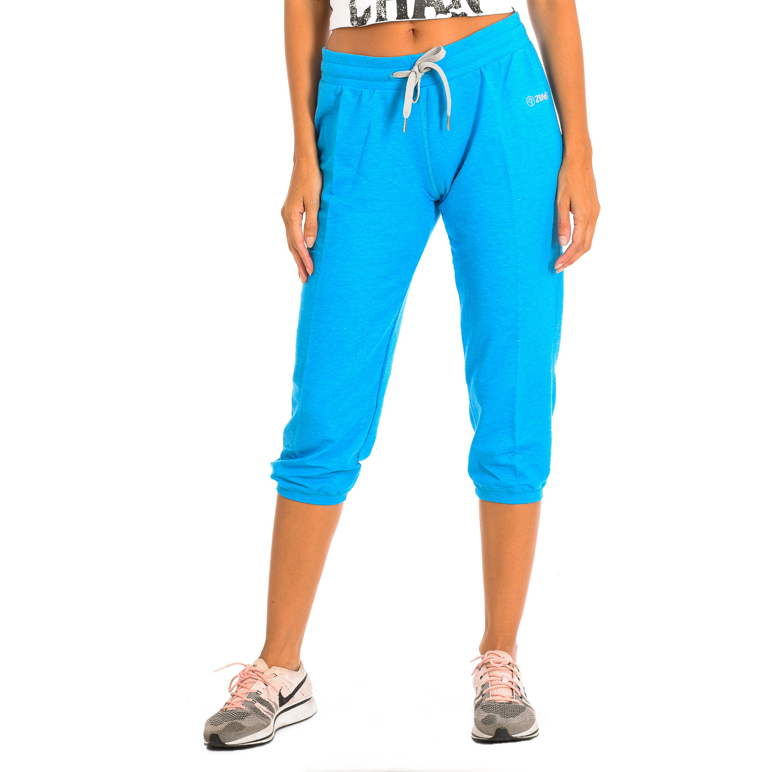 Shorts Desportivass Femininos Ajustáveis Com Cordão Z1b00198 - azul - 