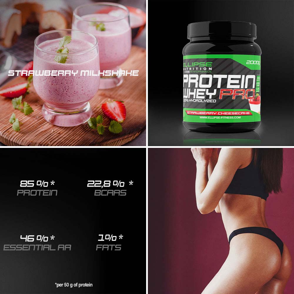 Protein Whey Pro 100% Hydrolyzed 2kg Strawberry Cheesecake