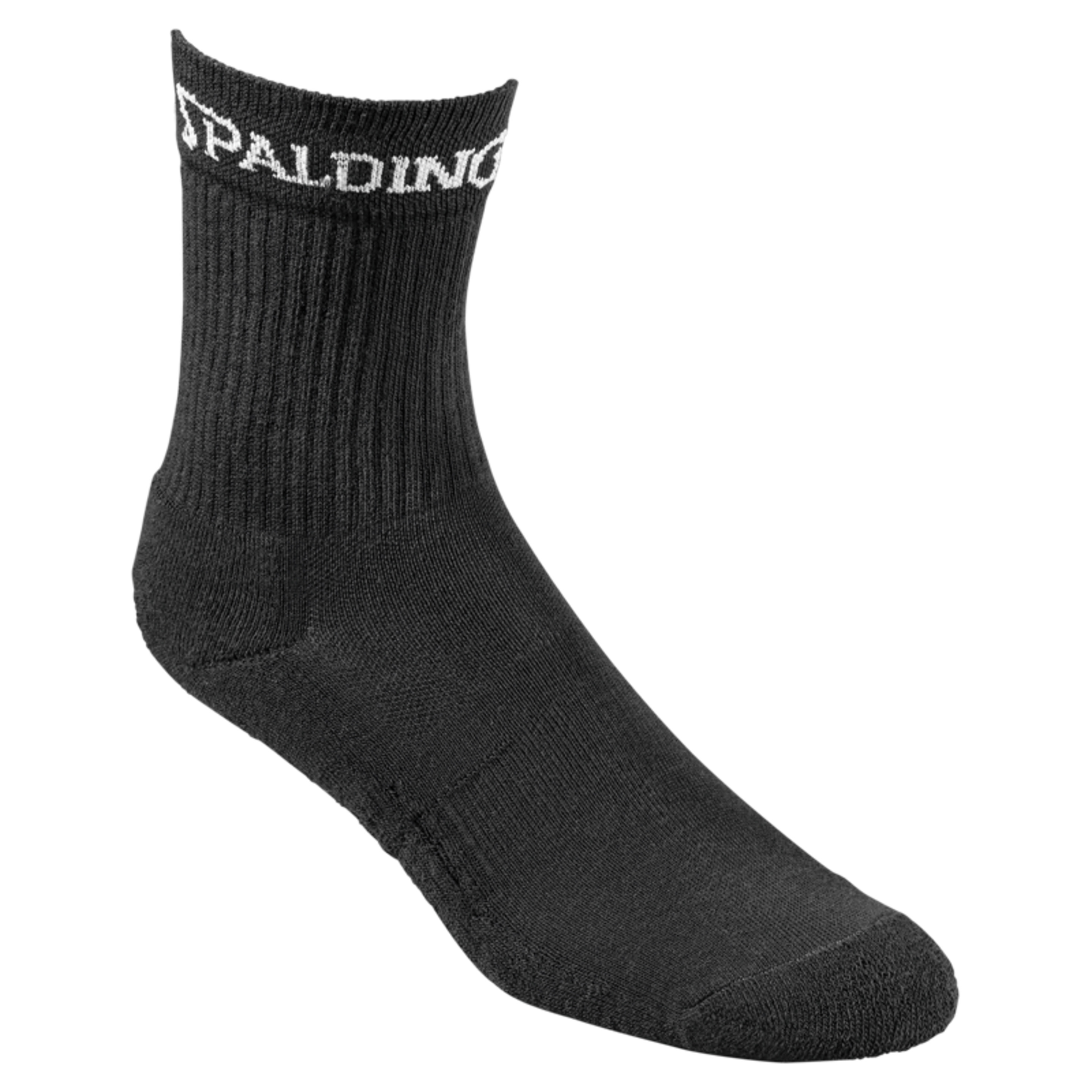 Socks Mid Cut (Pu 3 Pairs) Negro Spalding