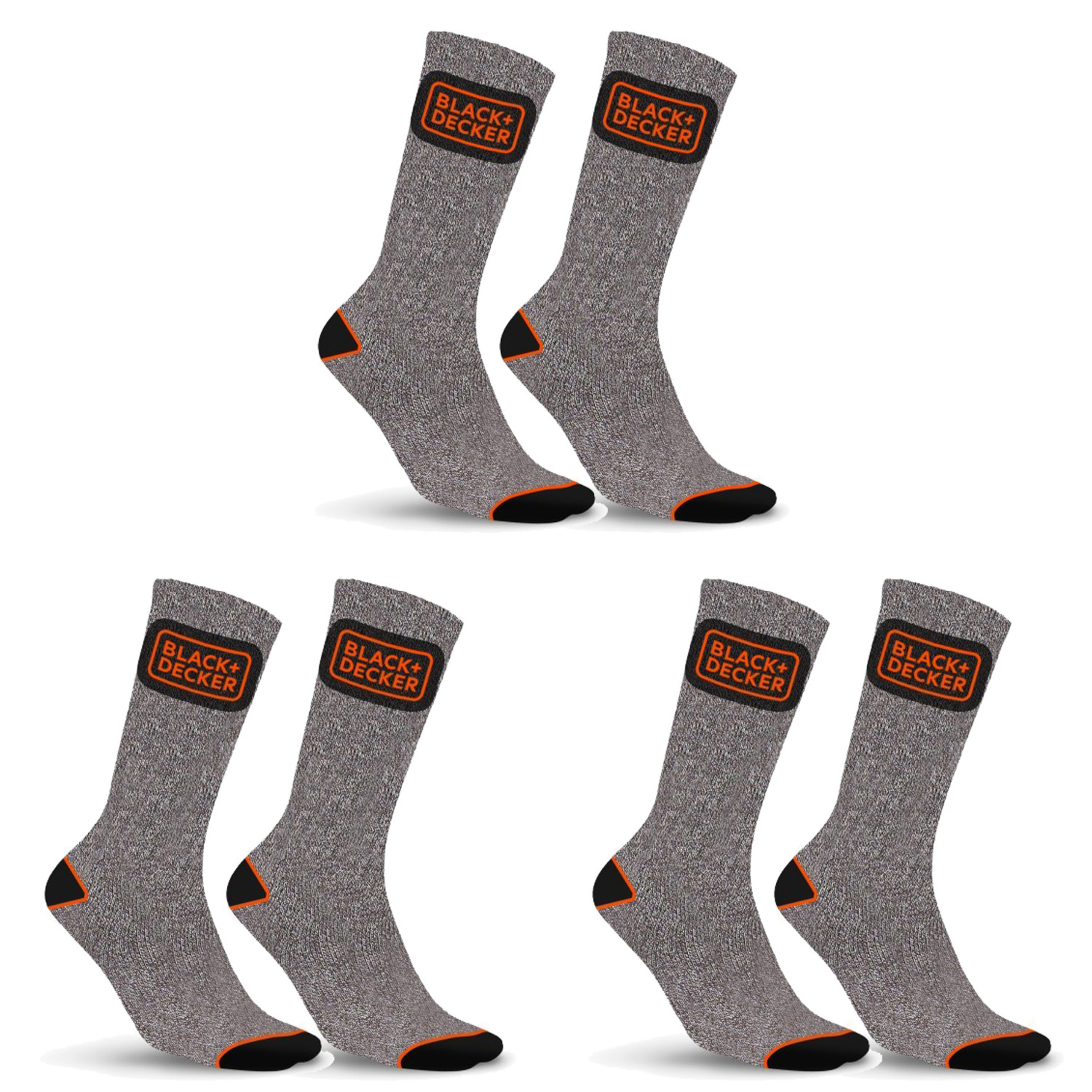 Pack 3 Pares De Calcetines Black&decker En Color Gris