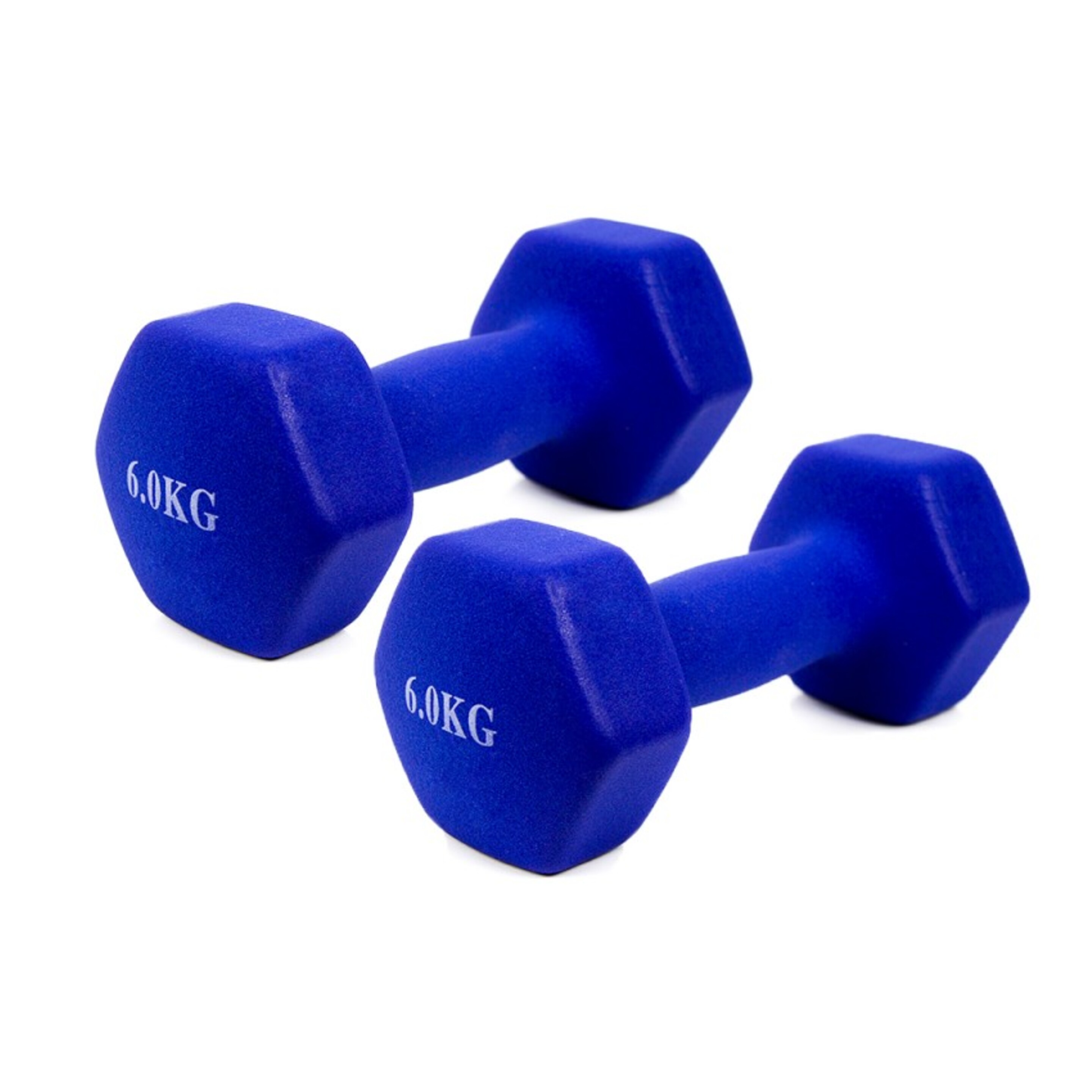 Mancuernas De 6 Kg Antiresbalantes - Azul  MKP