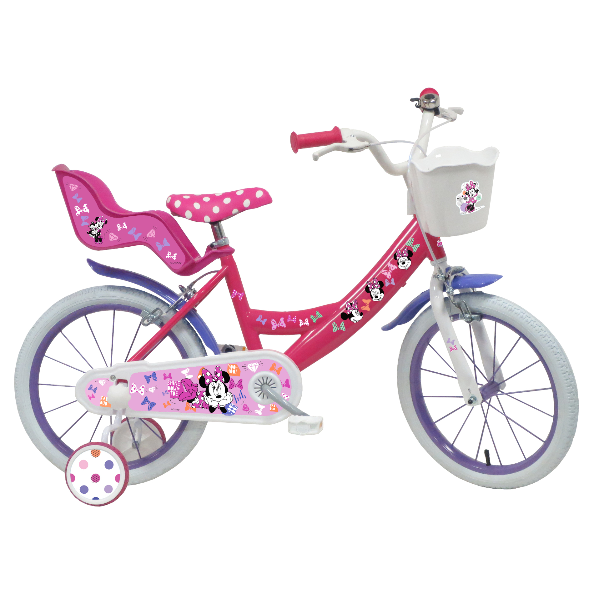 Bicicleta Criança 16 Polegadas Minnie 5-7 Anos - rosa - 