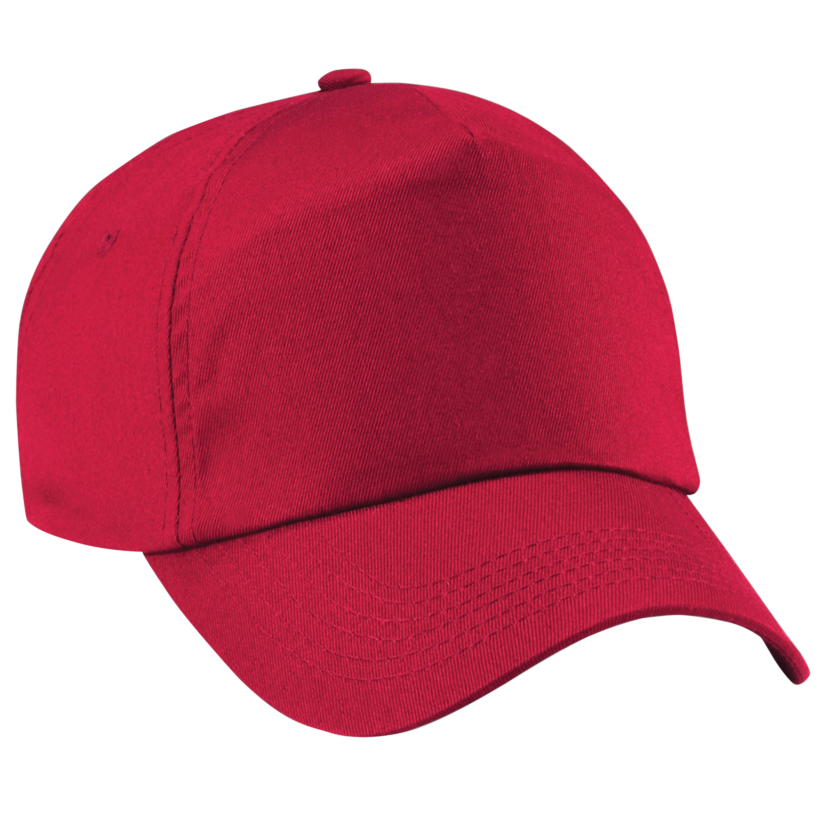 Unisex Unisex Junior Original 5 Panel Baseball Cap Beechfield (Vermelho Clássico)