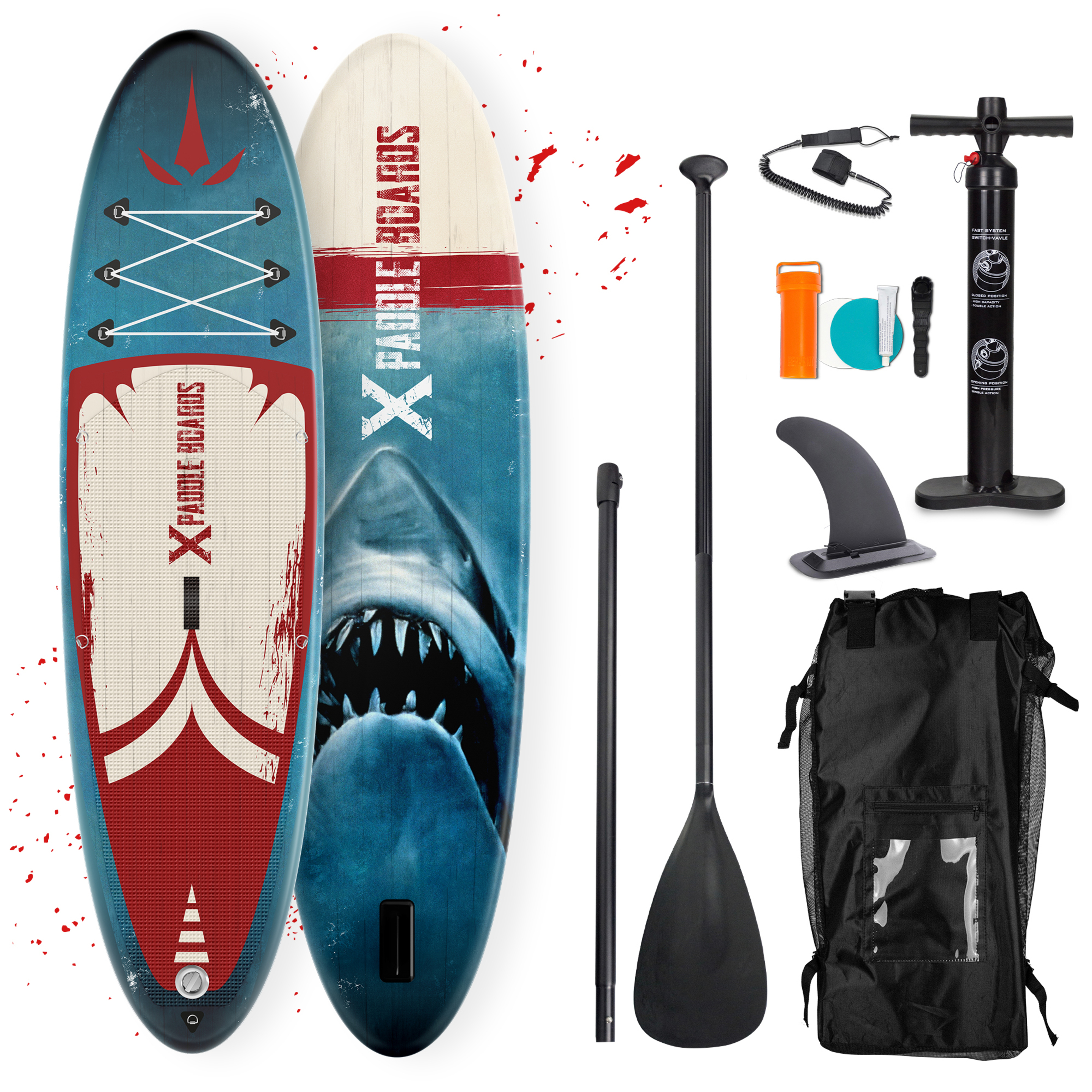 Tabla De Paddle Surf Hinchable  X-shark  320 X 82 X 15 Cm - azul - 