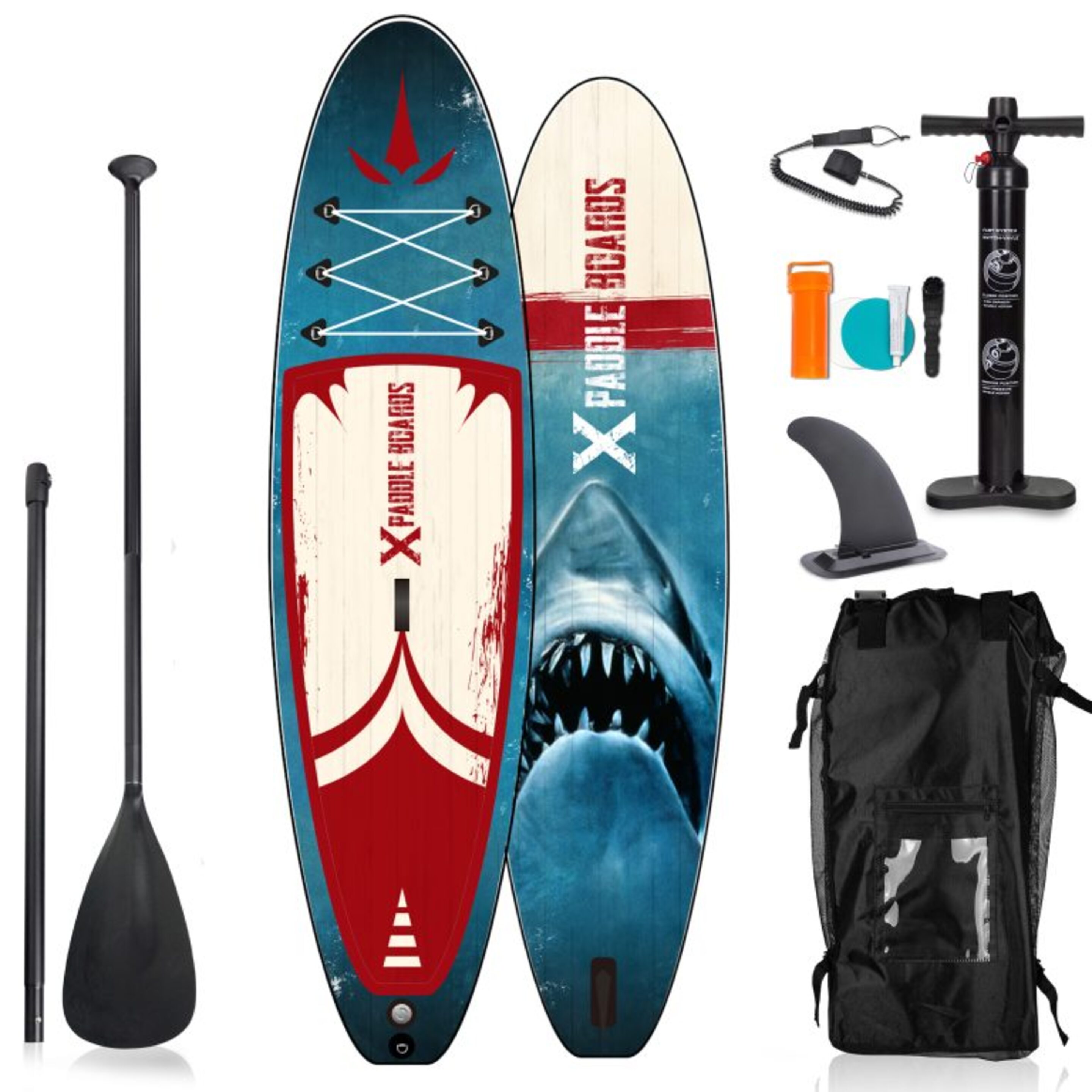 Tabla De Paddle Surf Hinchable  X-shark Kayak 320 X 82 X 15 Cm - azul-aqua - 