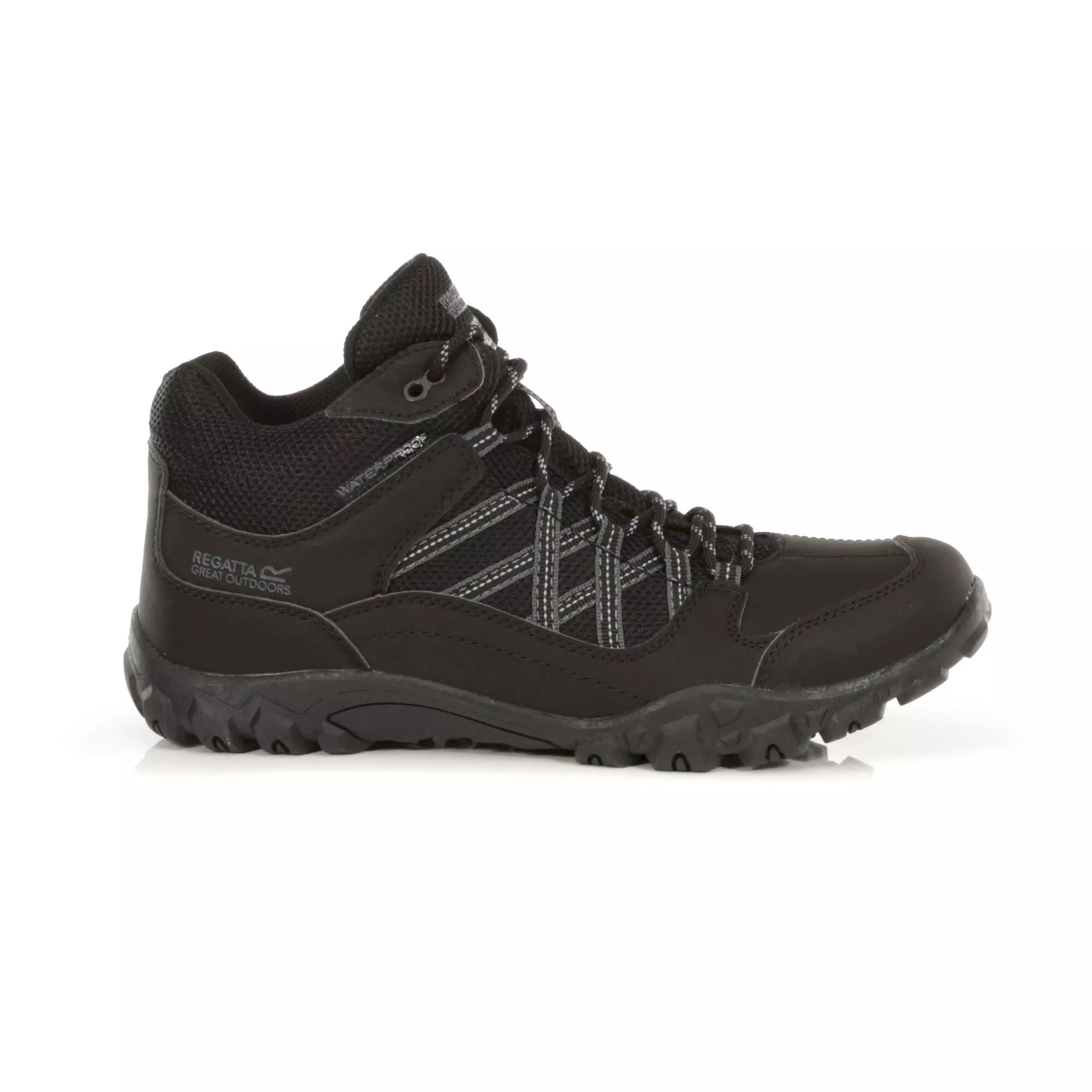 Zapatos De Senderismo Con Cordones Diseño Impermeable Regatta Edgepoint - negro - 