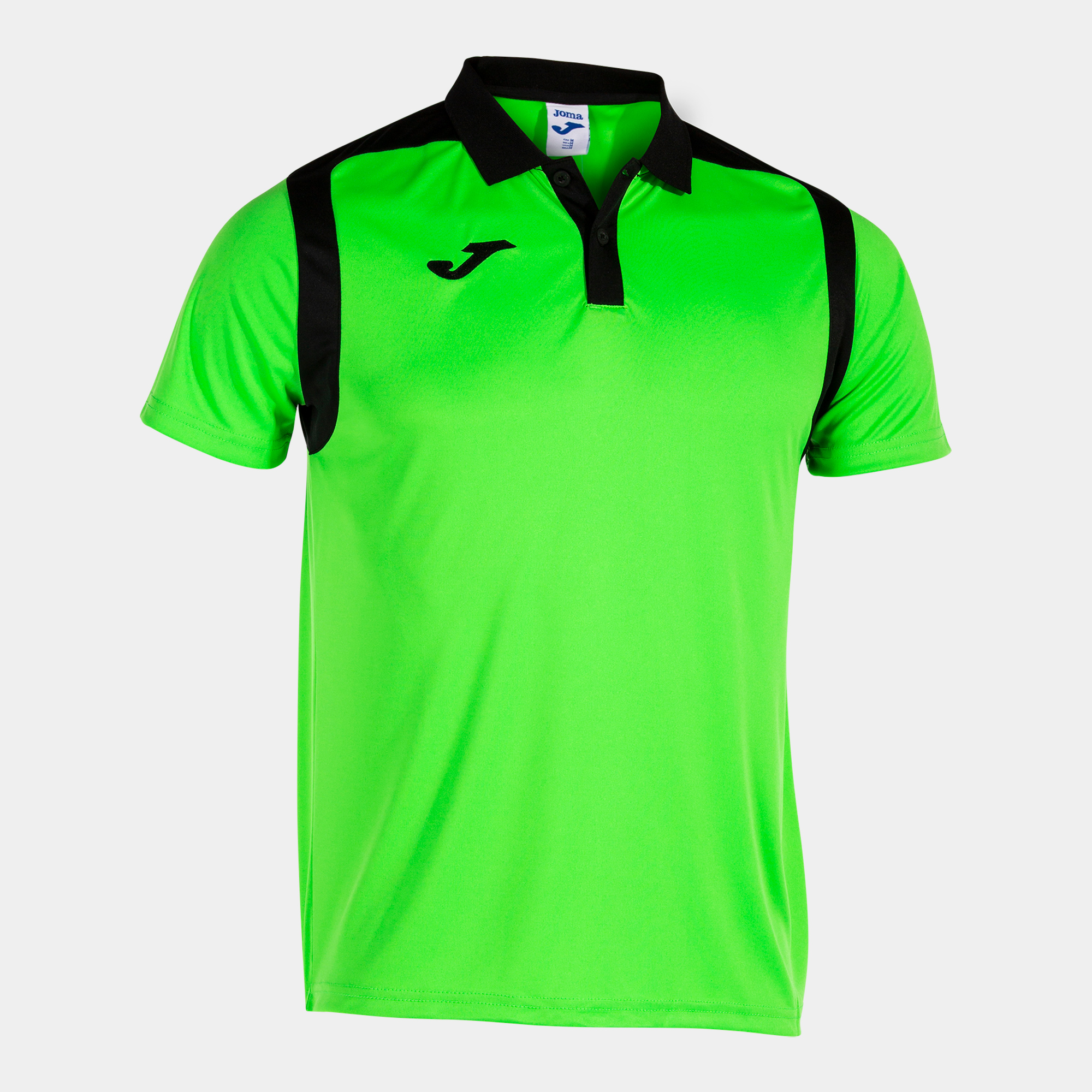 Pólo M/c Joma Championship V Verde Fluorescente Preto