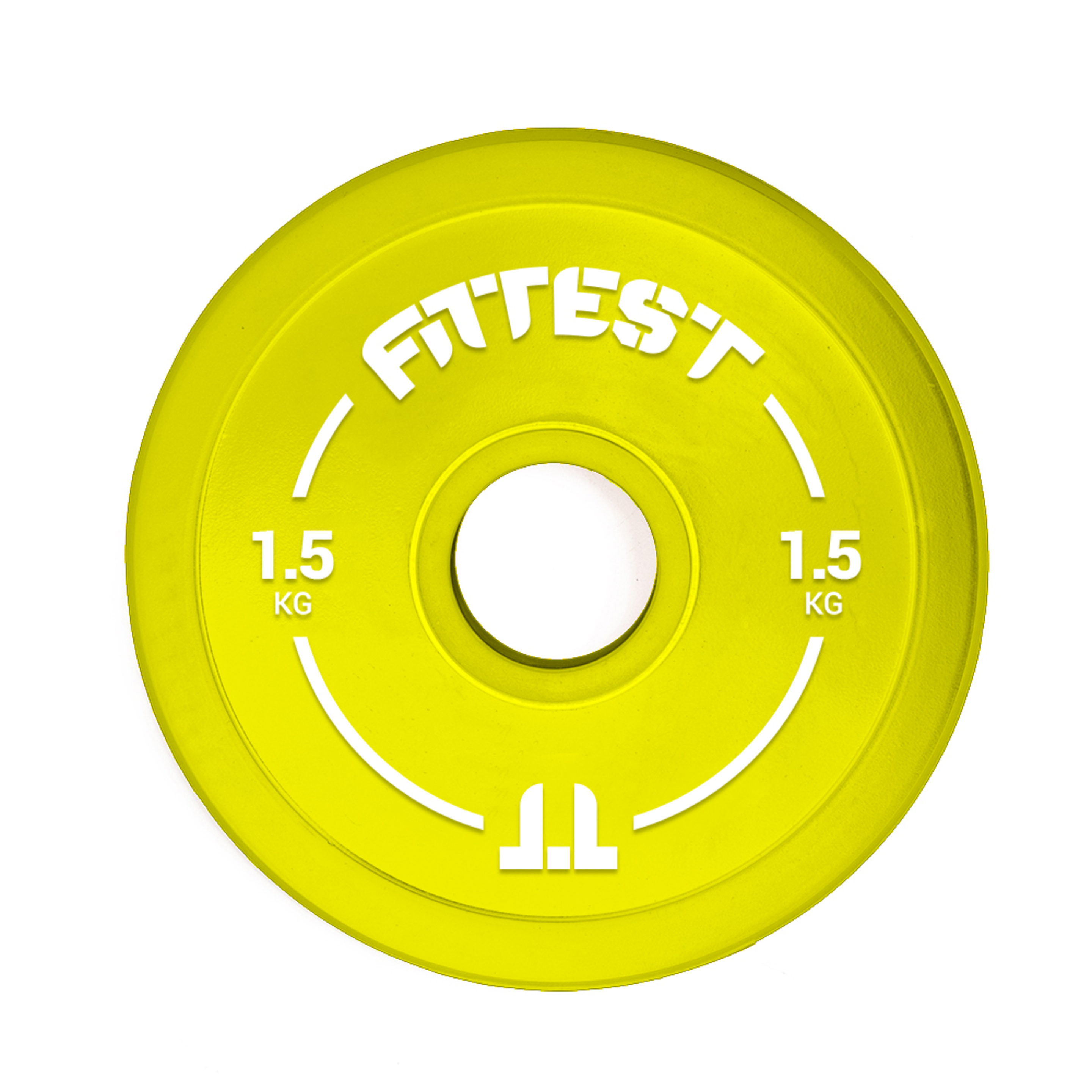 Disco Fracional De Borracha De 1.5kg (Amarelo) - Fittest Equipment - amarillo - 