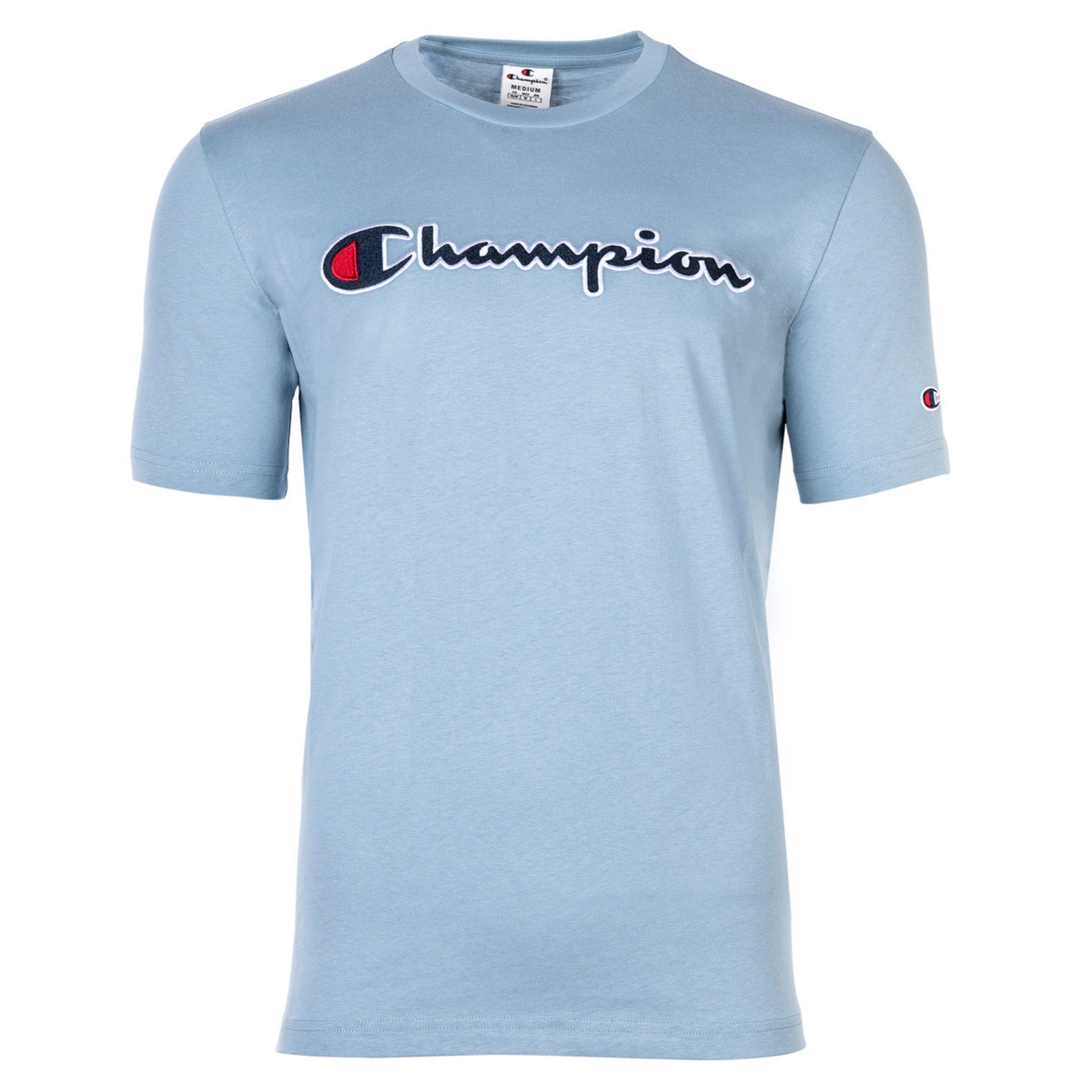 Camiseta De Manga Corta Champion Corte Regular - azul-claro - 