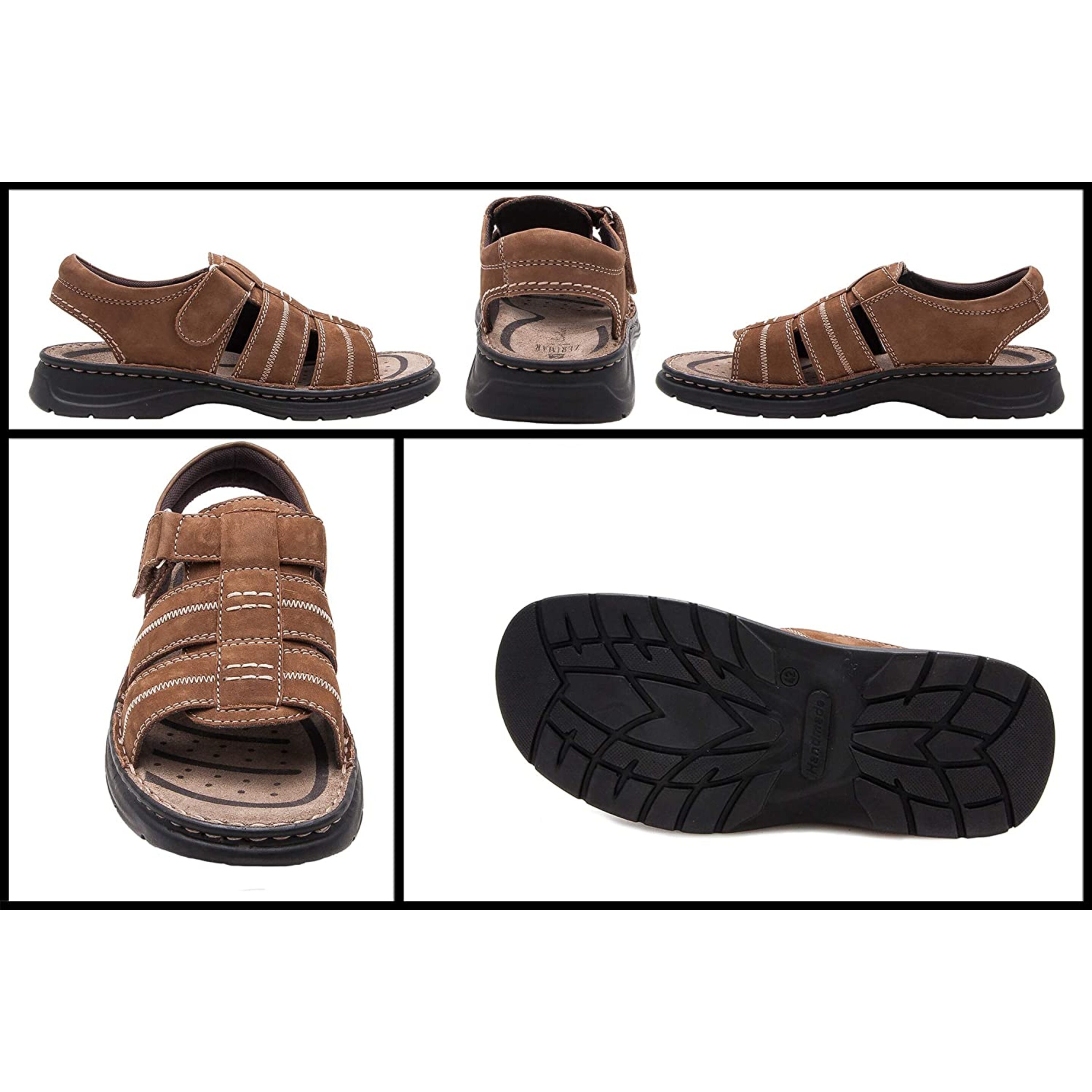 Zerimar Sandalias Piel | Sandalias Hombre | Sandalias Trekking Hombre | Sandalias Hombre Senderismo