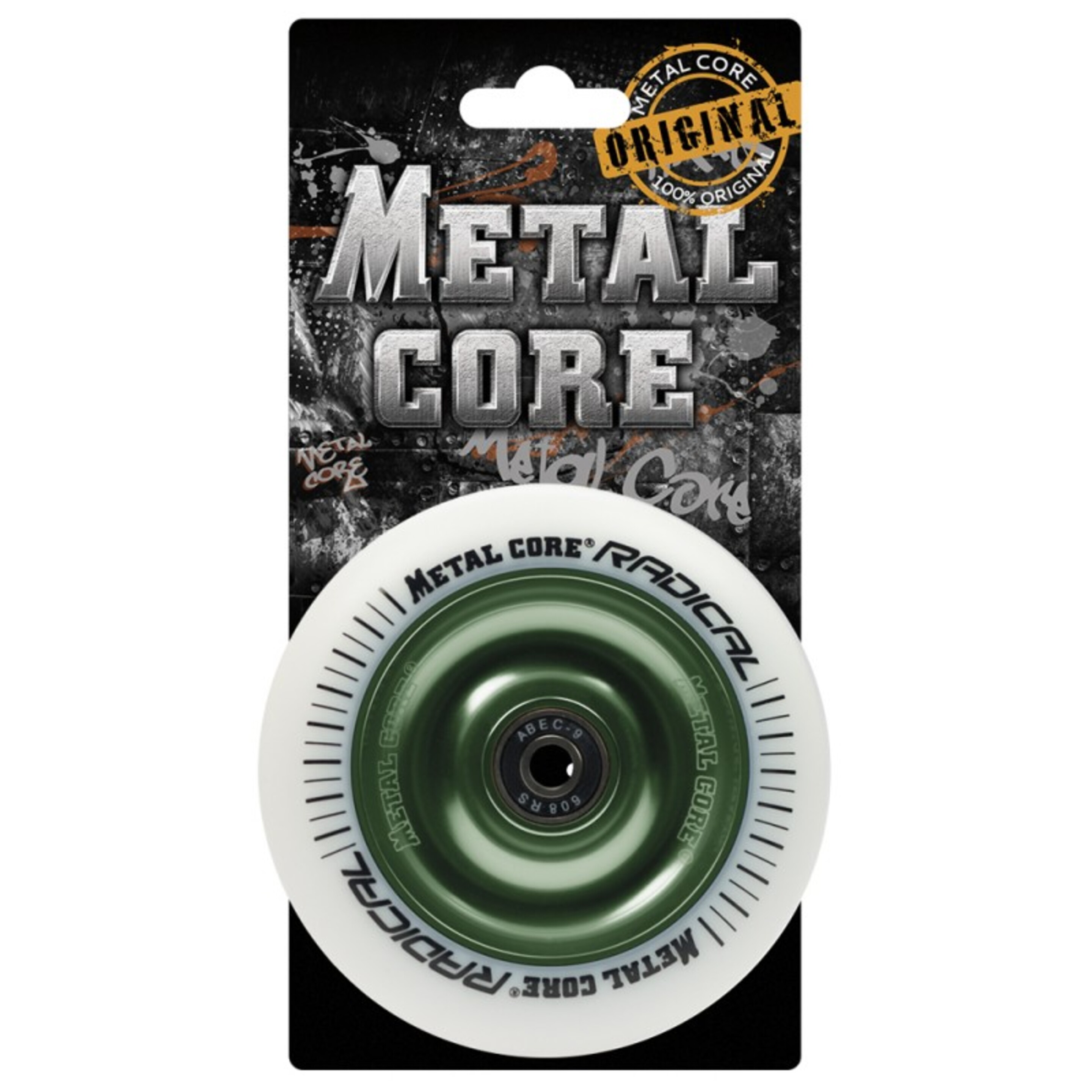 Ruedas Metal Core Radical Ref. Radical 110 Mm - Verde/Blanco  MKP