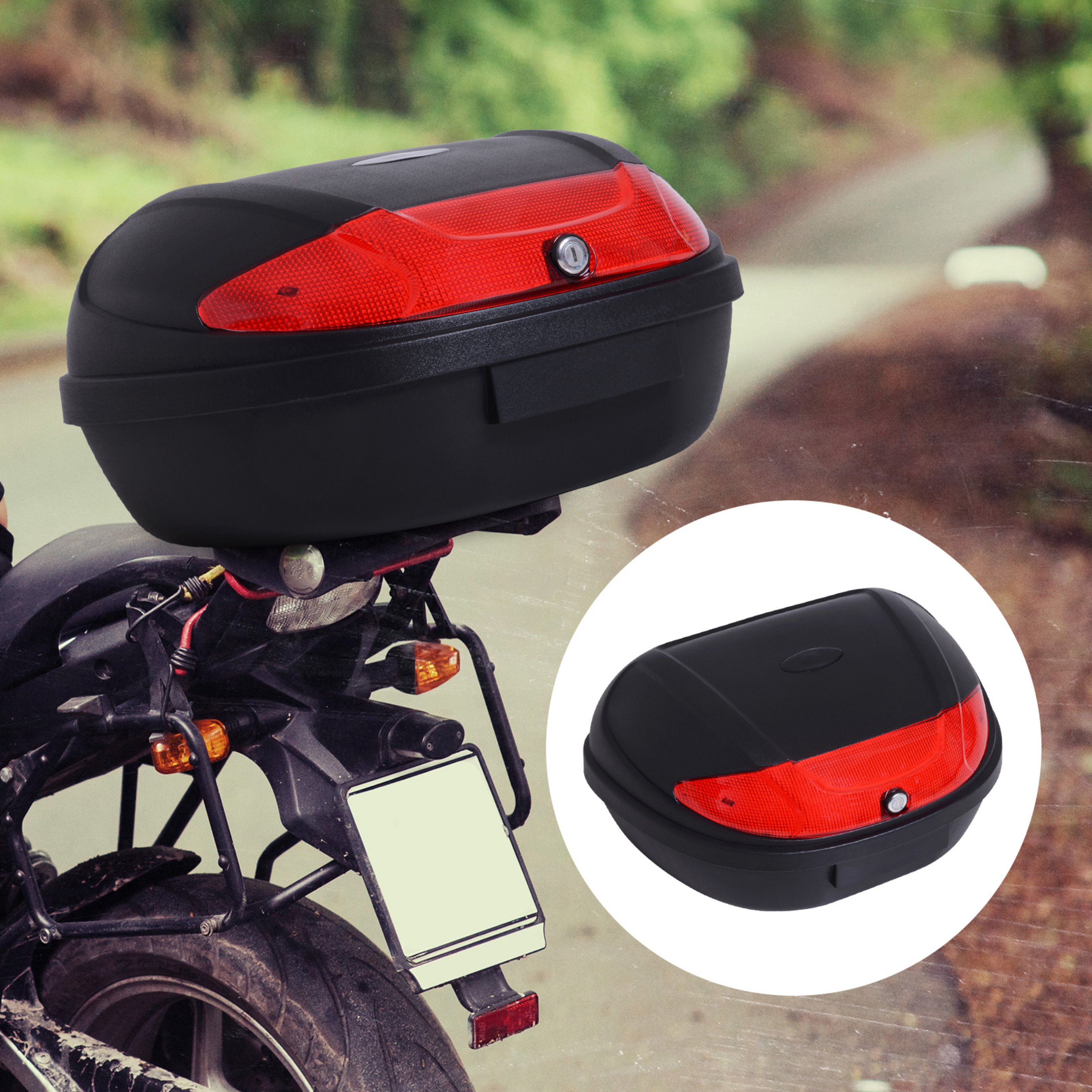 Homcom® Baúl De Moto Universal 52l Con Llaves