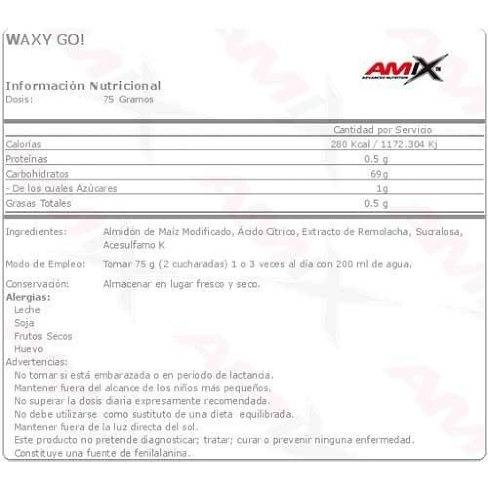 Amix Waxygo! Carbohidratos Sabor Frutas 2 Kg