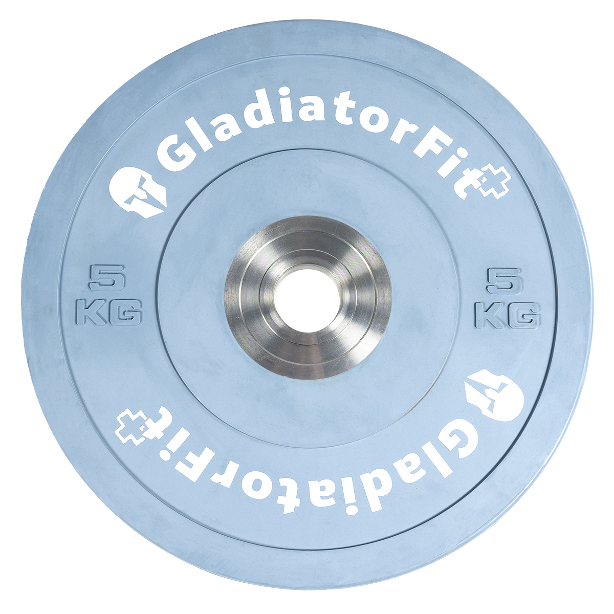Disco De Competición Revestido De Goma De 51 Mm De Diámetro  5 Kg Gladiatorfit - azul-claro - 