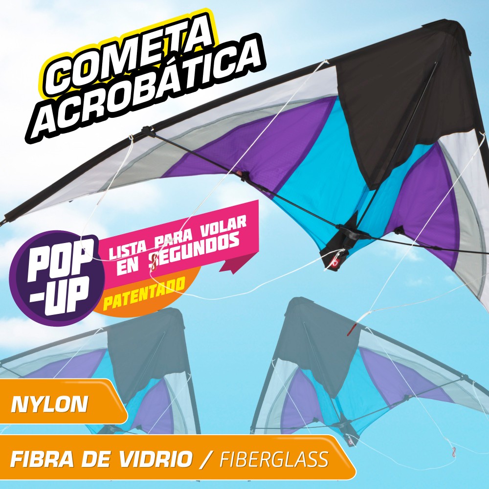 Kite Pop-up De Acrobacias Roxo E Branco Cb Toys | Sport Zone MKP