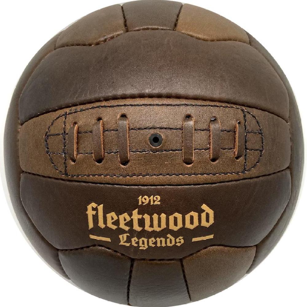 Balón De Fútbol Vintage Cuero Fleetwood Legends - marron - 