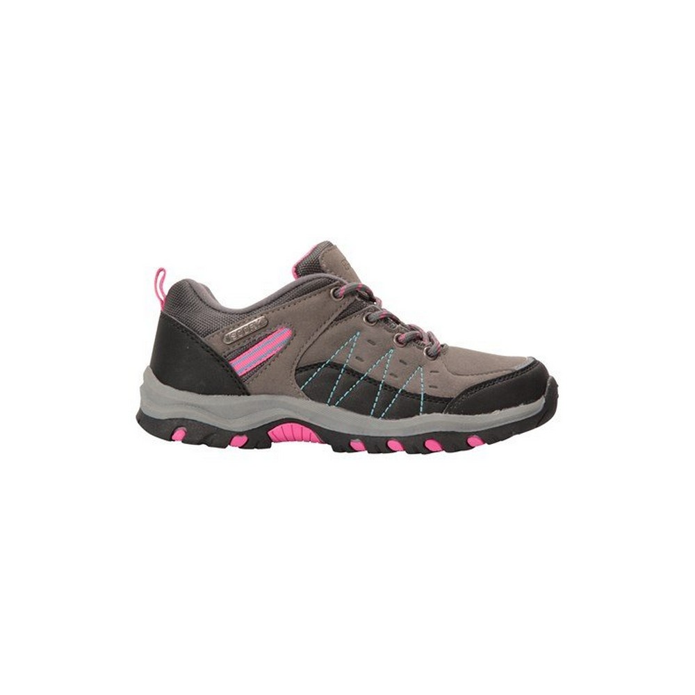 Sapatos De Caminhada De Camurça Impermeáveis Para E Jovens Mountain Warehouse Stampede - gris - 