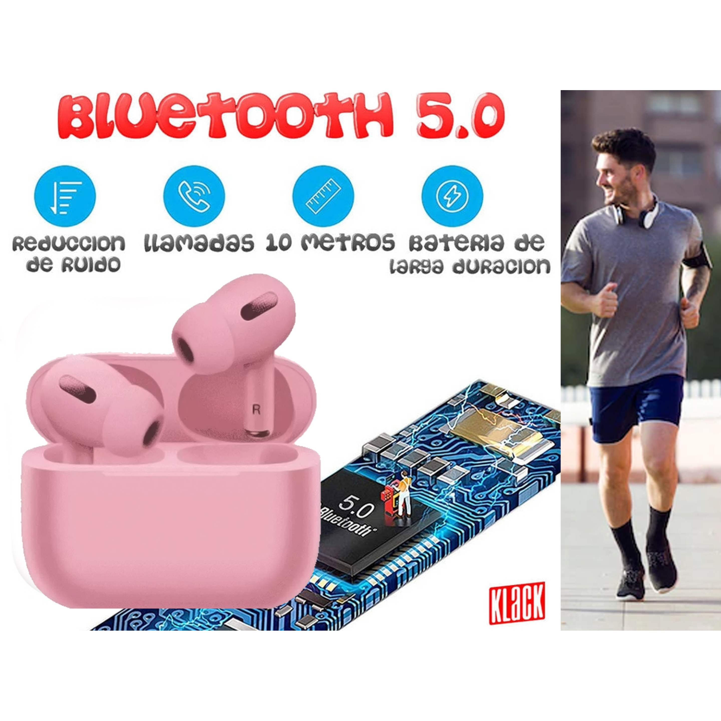 Auriculares Bluetooth Inalámbrico Con Caja Carga Y Funda