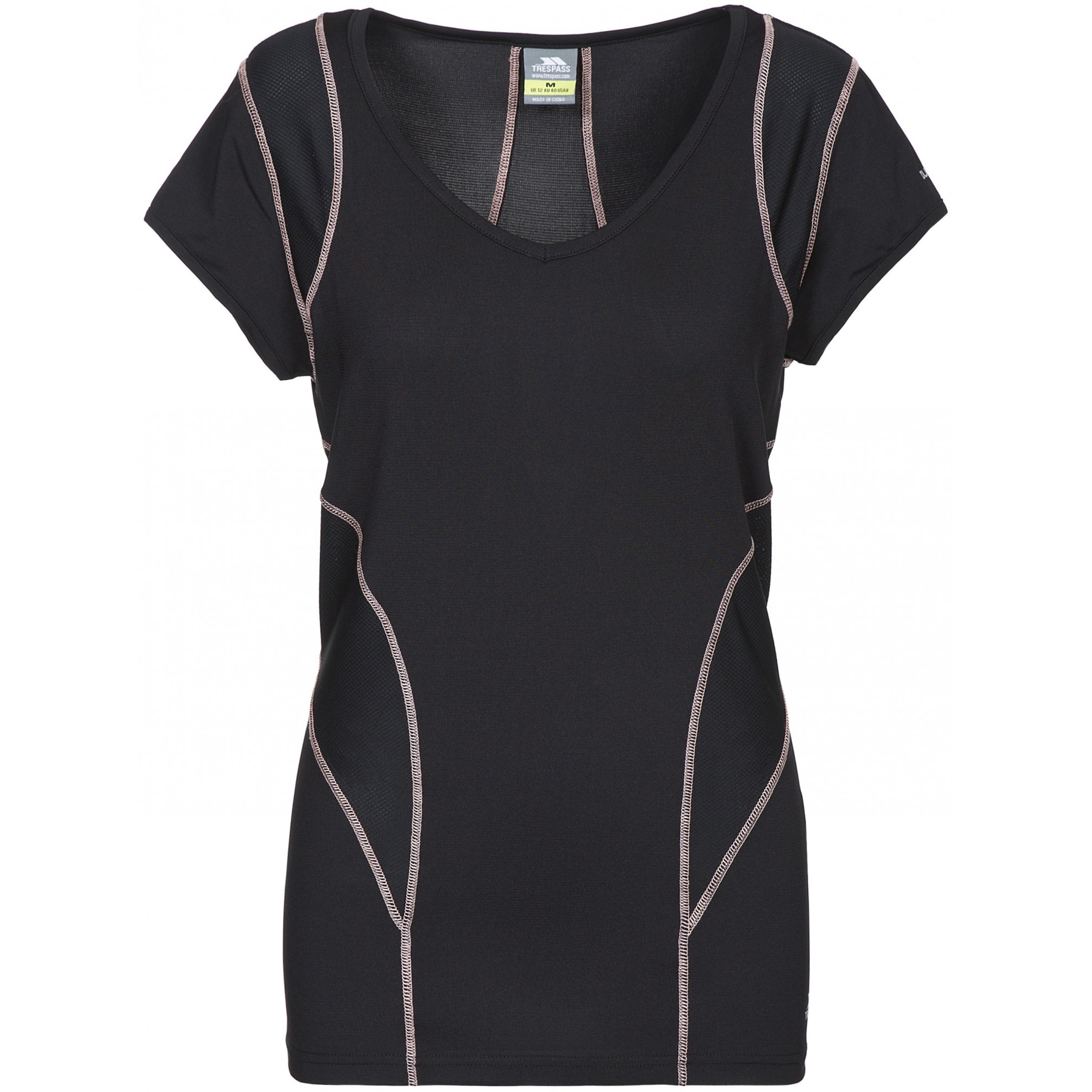 Camiseta Esportiva Feminina/ladies Erlin Short Sleeve Trespass (Preto)