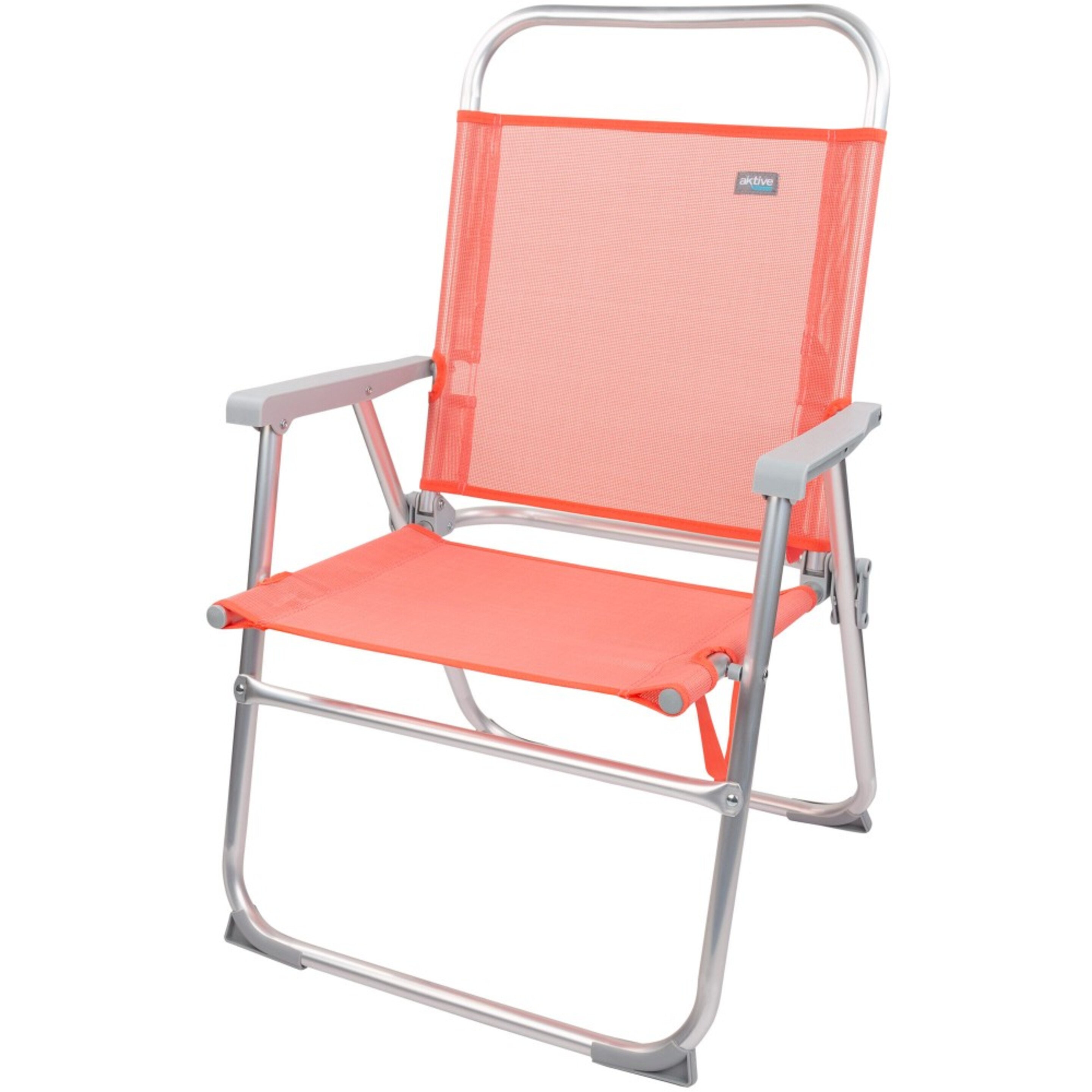 Cadeira Dobrável De Alto Alumínio Coral Aktive - coral - 