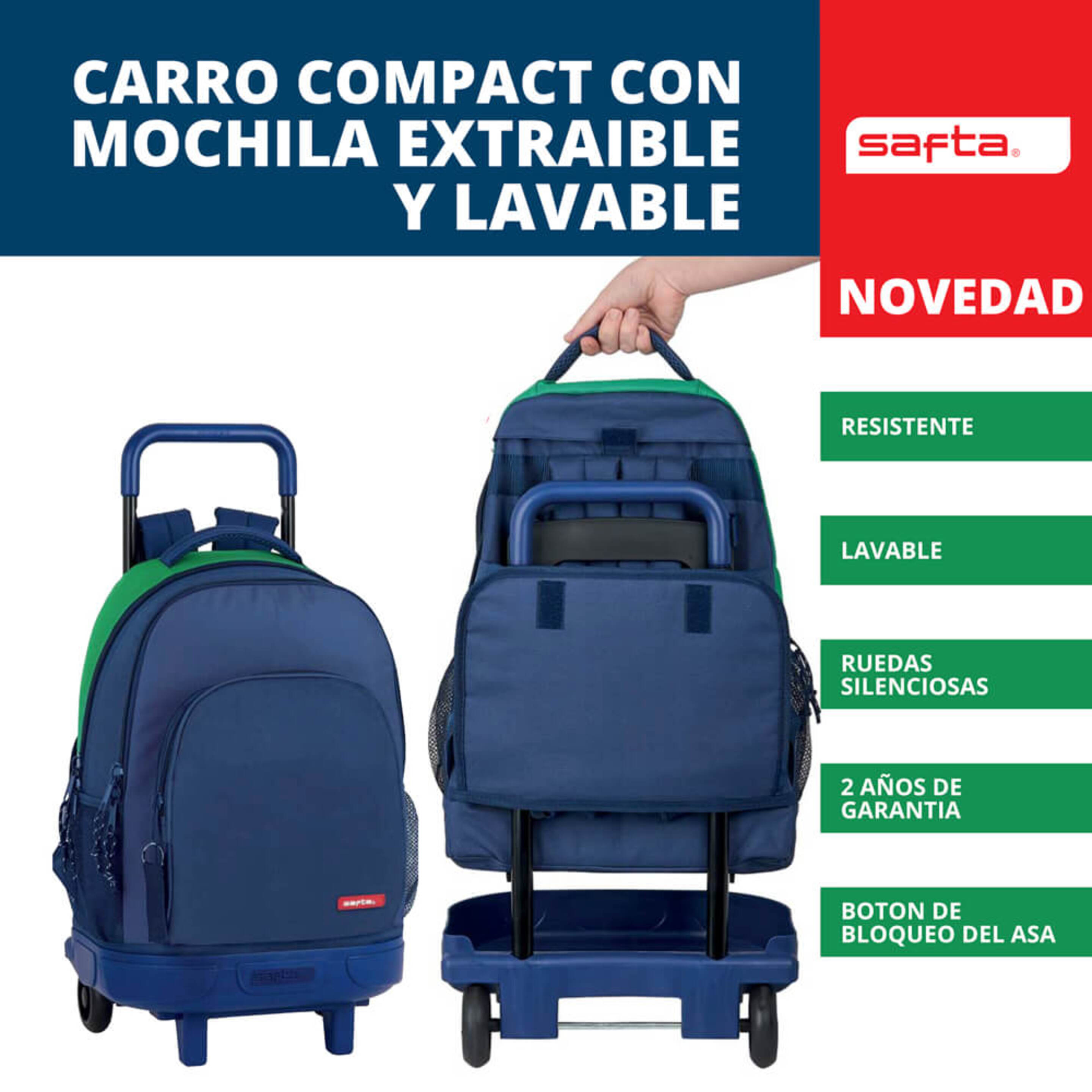 Mochila Compact Kelme Authentic Con Carro Extraíble