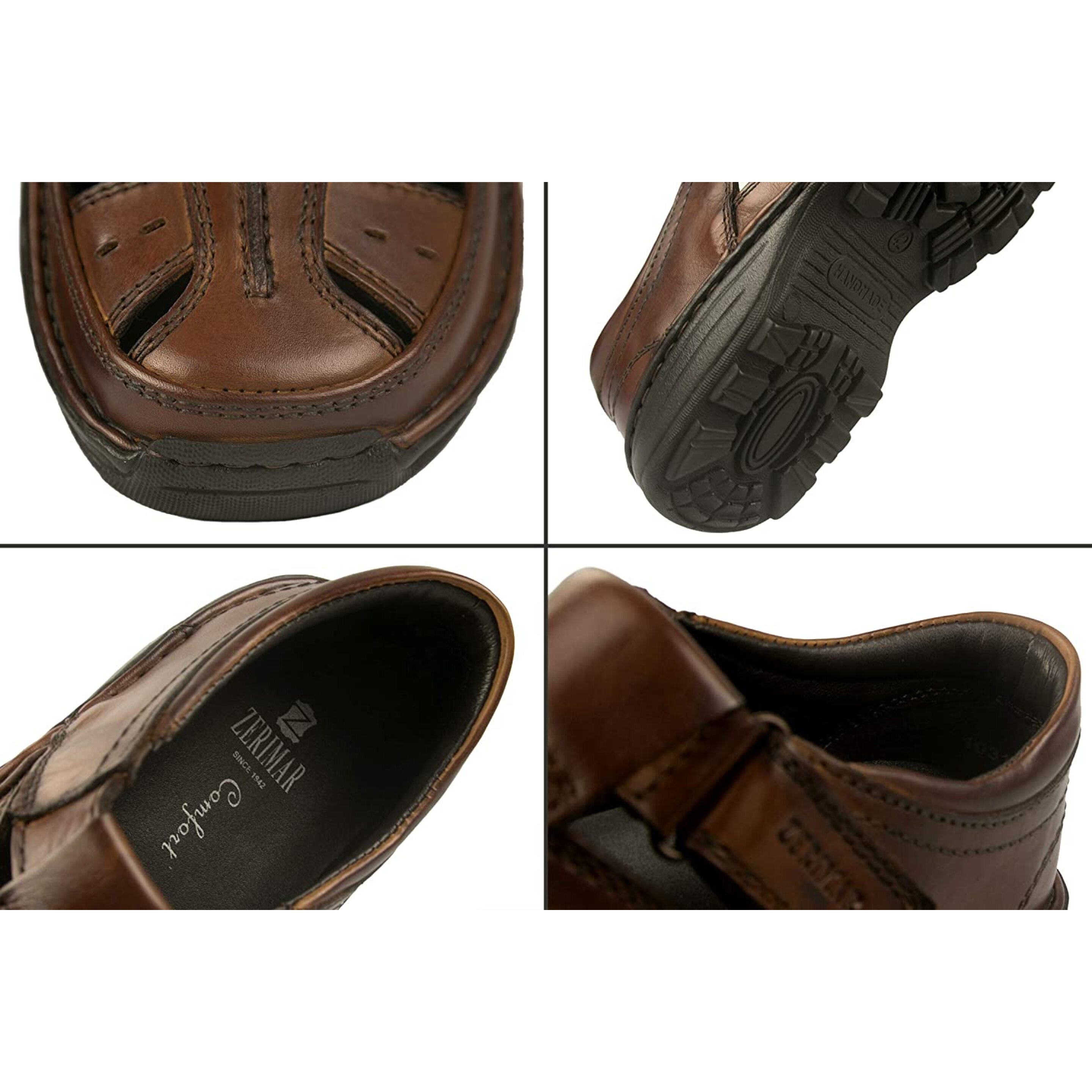 Zerimar Sandalias Cuero Hombre | Sandalias Trekking Hombre | Sandalias Hombre Senderismo