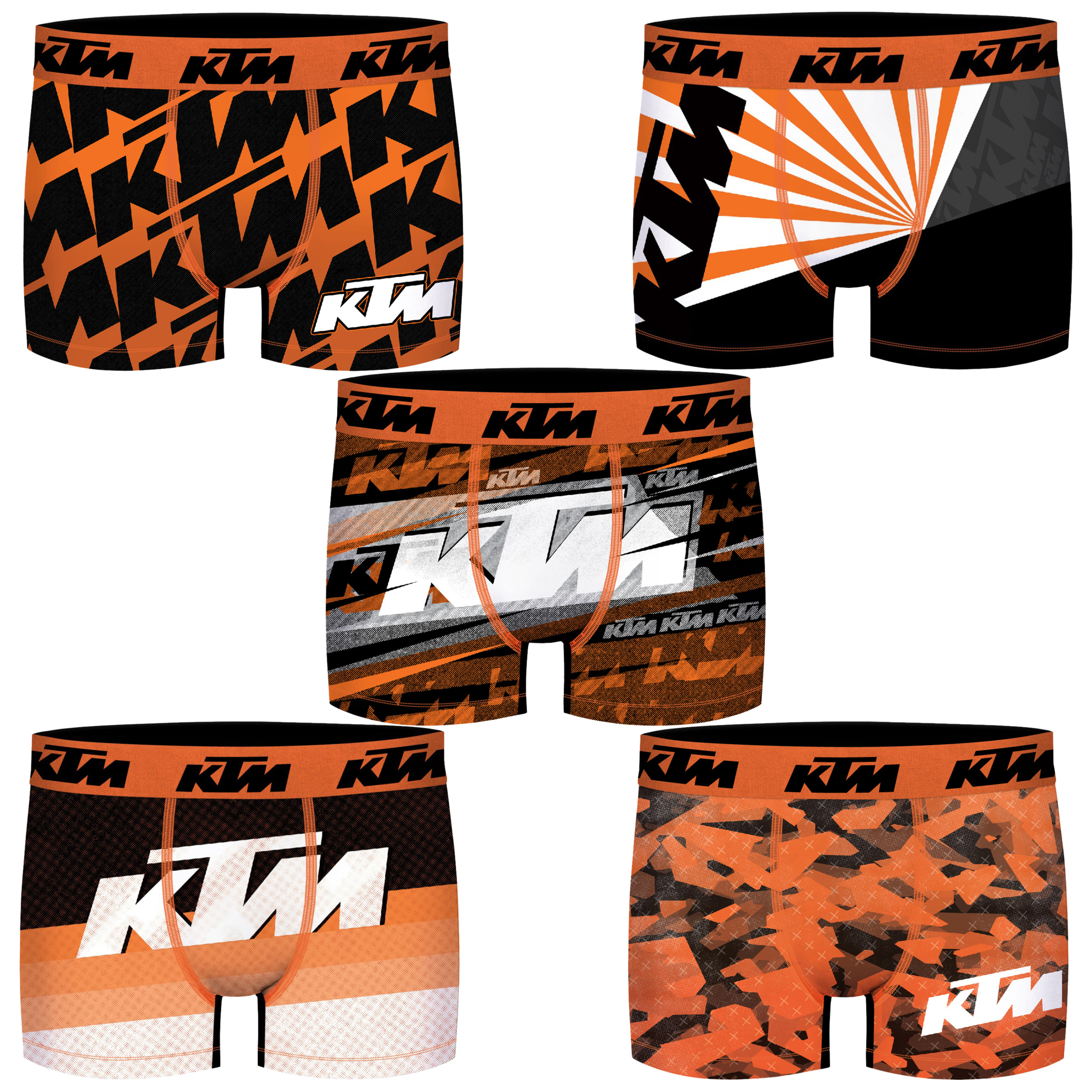 Pack 5 Calzoncillos Motorbike Ktm