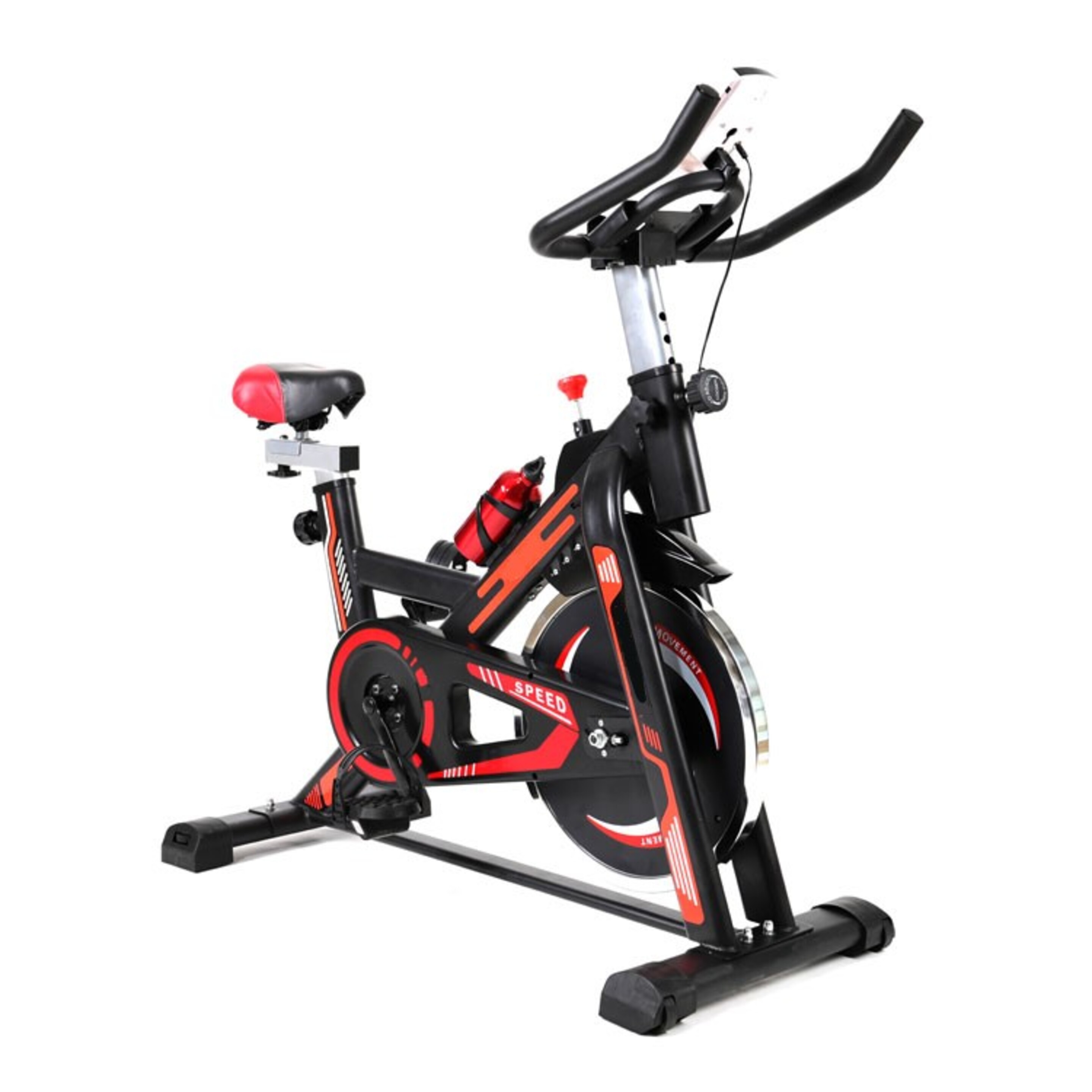 Bicicleta Grupo Contact Ciclo Indoor Con Display Para Medir Velocidad, Distancia, Calorías Y Tiempo. - Negro  MKP