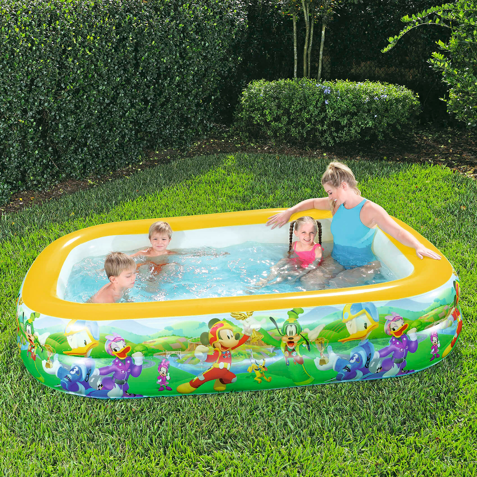 Piscina Hinchable Autoportante Infantil Bestway 262x175x51 Cm Diseño Mickey And The Roadster Racers