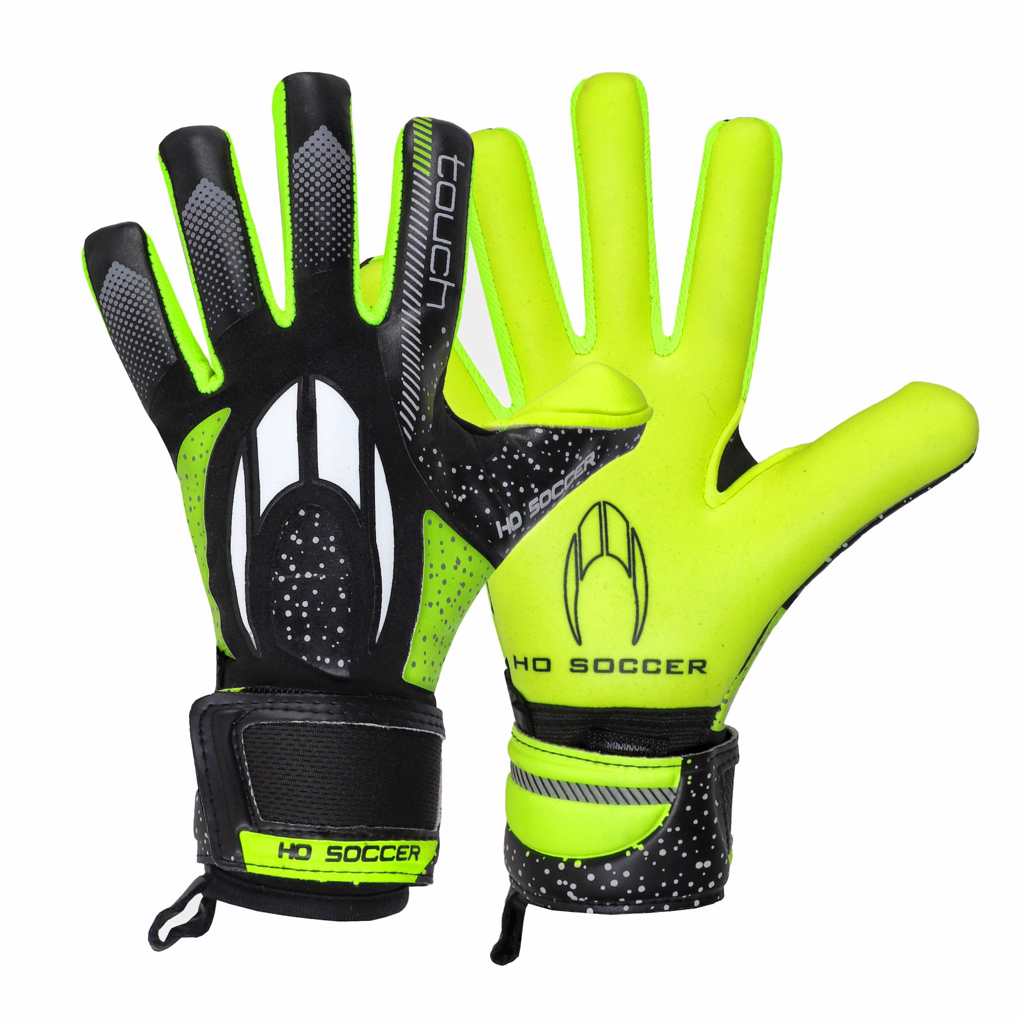 Luvas Guarda Redes Ho Soccer Junior Touch Ii Ng Lime Shadow - negro-verde-lima - 