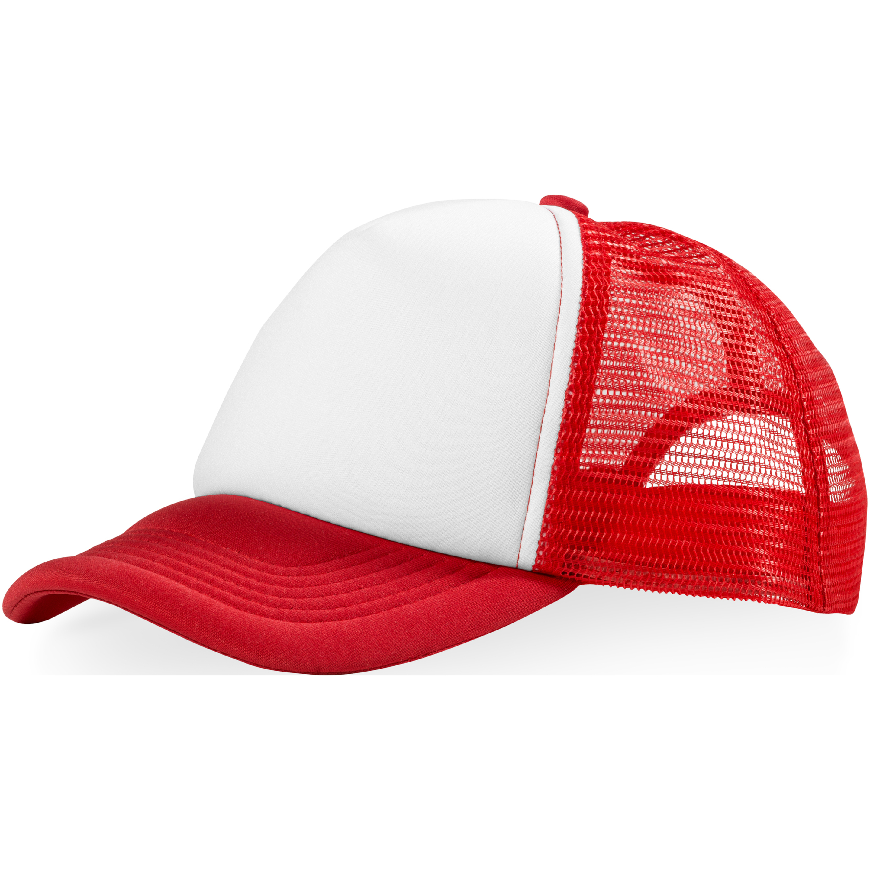 Gorra De 5 Paneles Modelo Trucker (Paquete De 2) Bullet (Rojo)