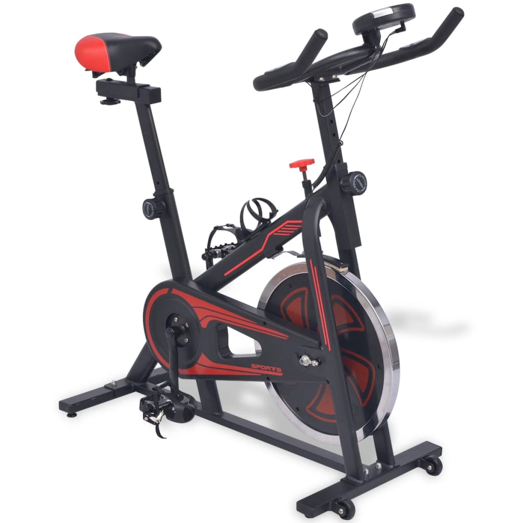 Vidaxl Bicicleta De Training C/ Sensores De Pulso, Preto E Vermelho
