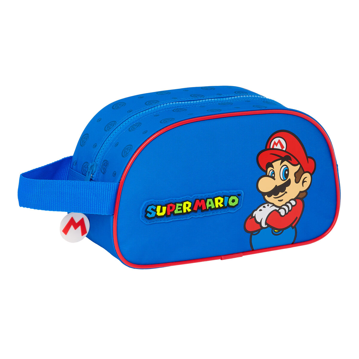 Nécessaire Escolar Super Mario Play Azul Vermelho 26 X 15 X 12 Cm